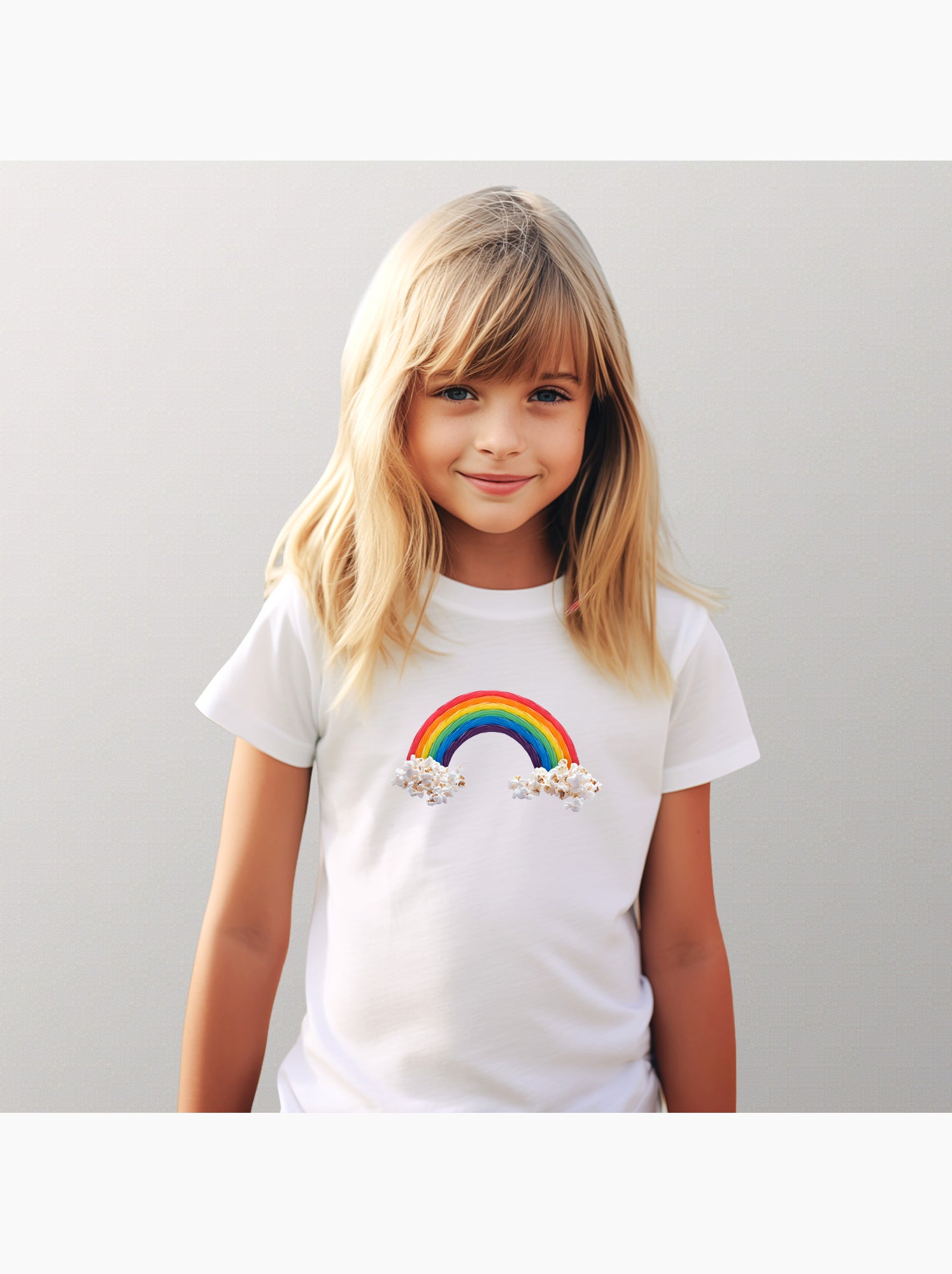 Tshirt Enfant CANDY RAINBAW - Blanc