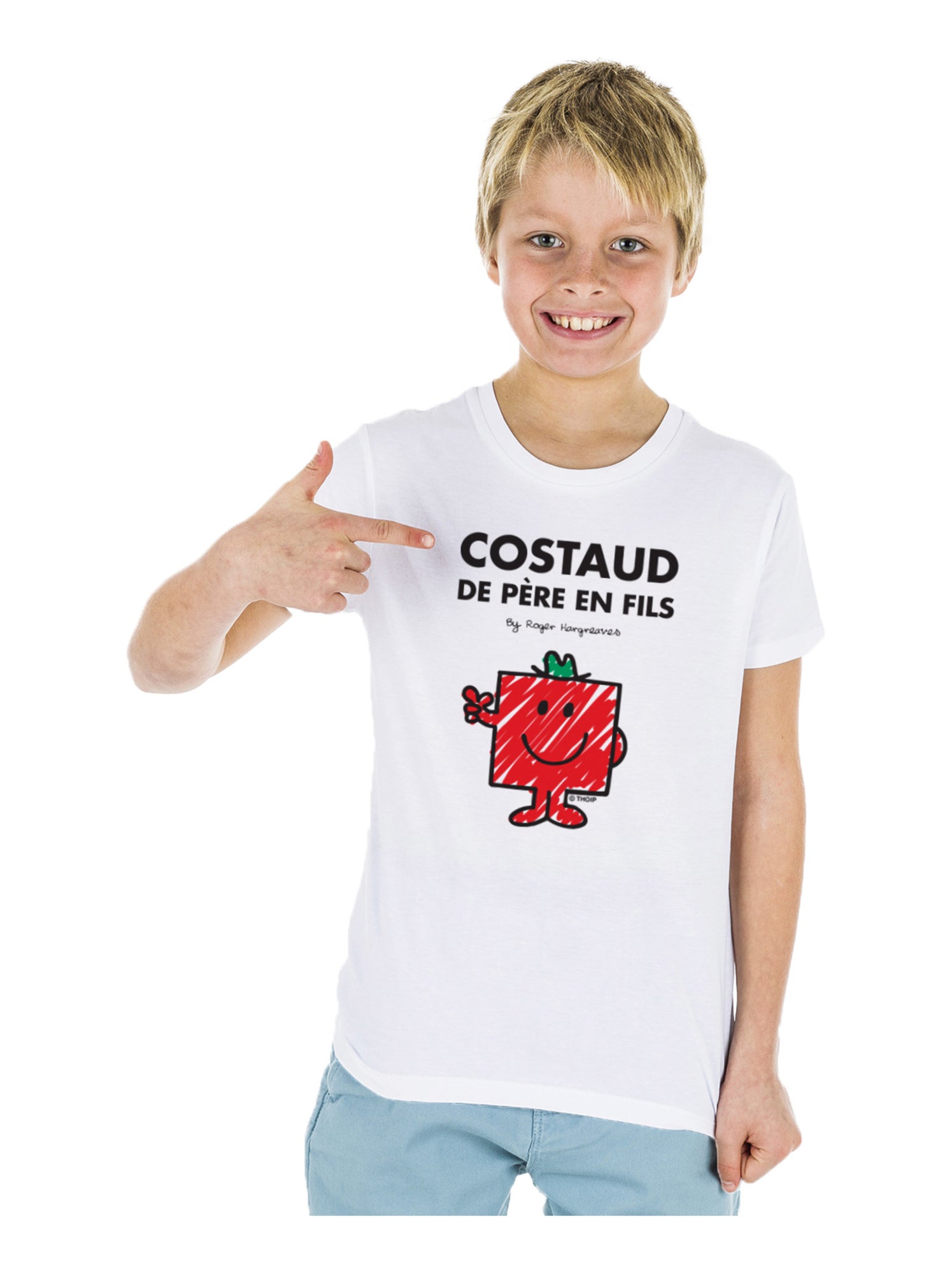 Tshirt Enfant COSTAUD DE PÈRE EN FILS - Blanc