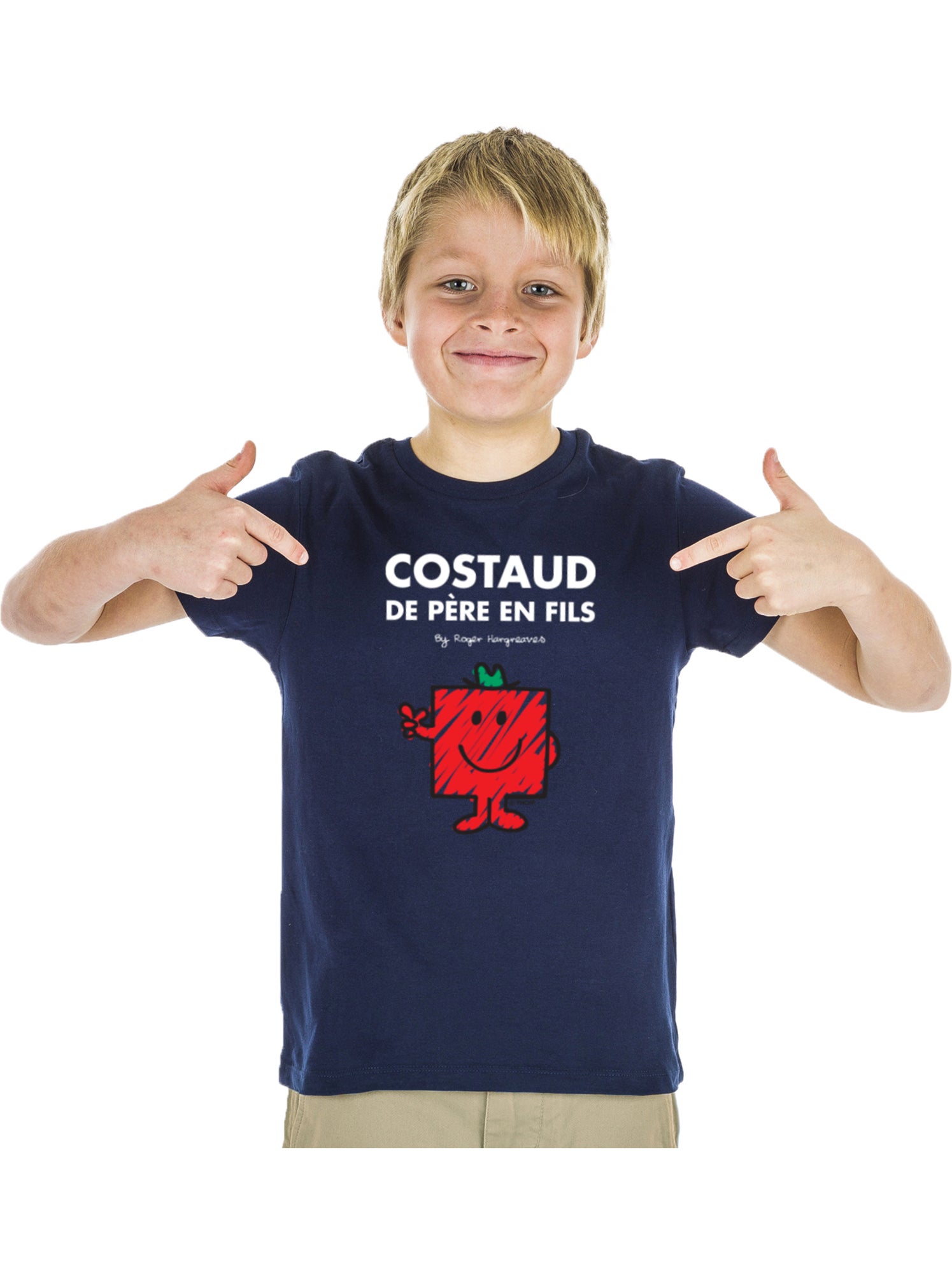 Tshirt Enfant COSTAUD DE PÈRE EN FILS - Bleu marine