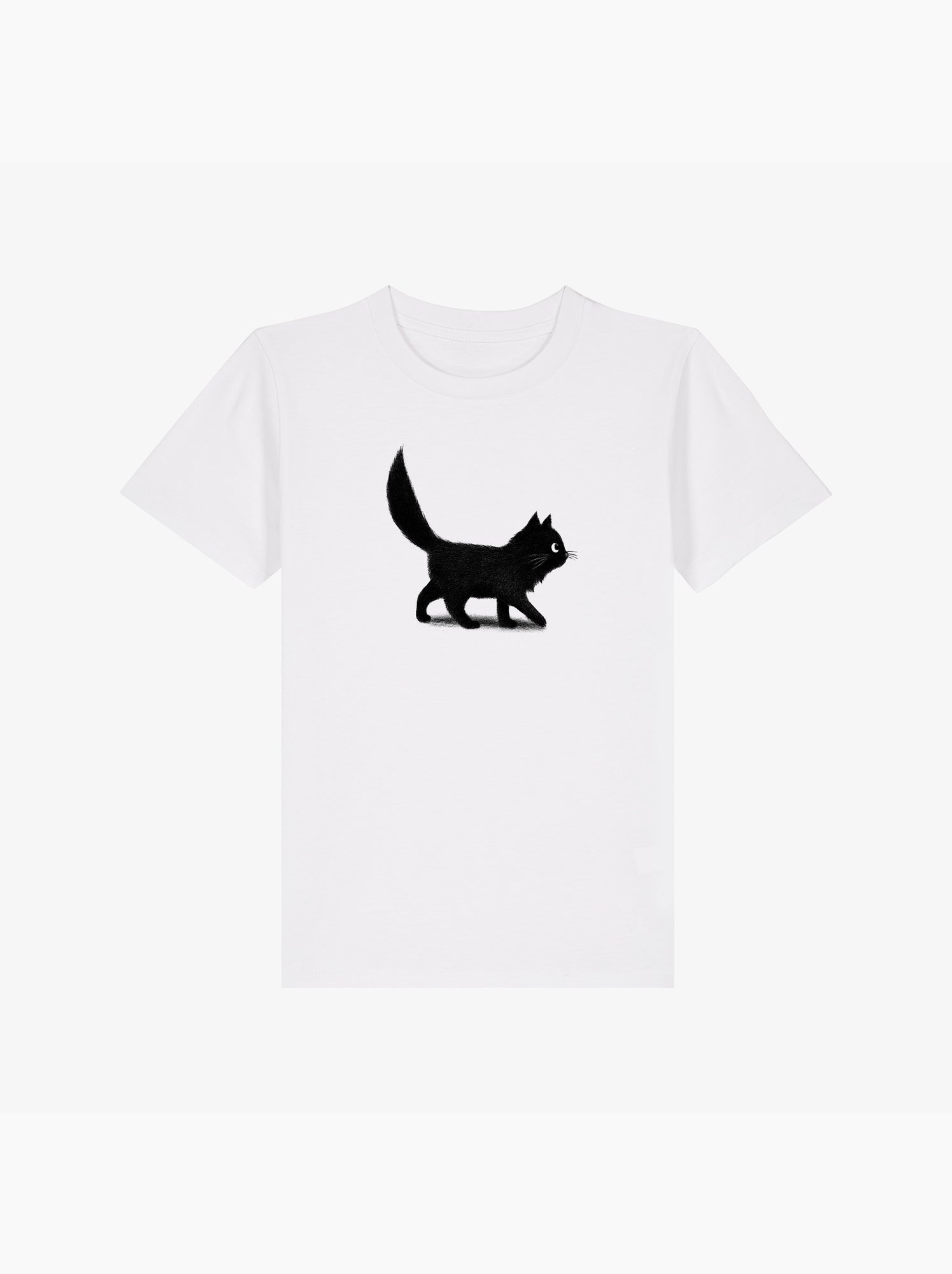 Tshirt Enfant CREEPING CAT - Blanc