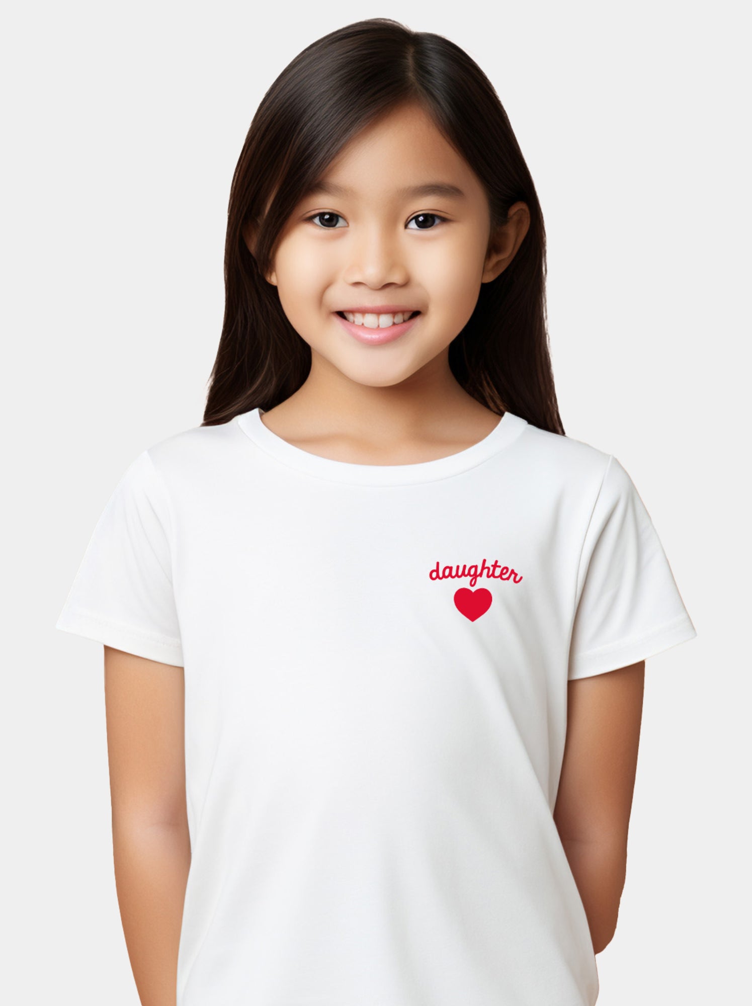 Tshirt Enfant DAUGHTER CŒUR - Blanc