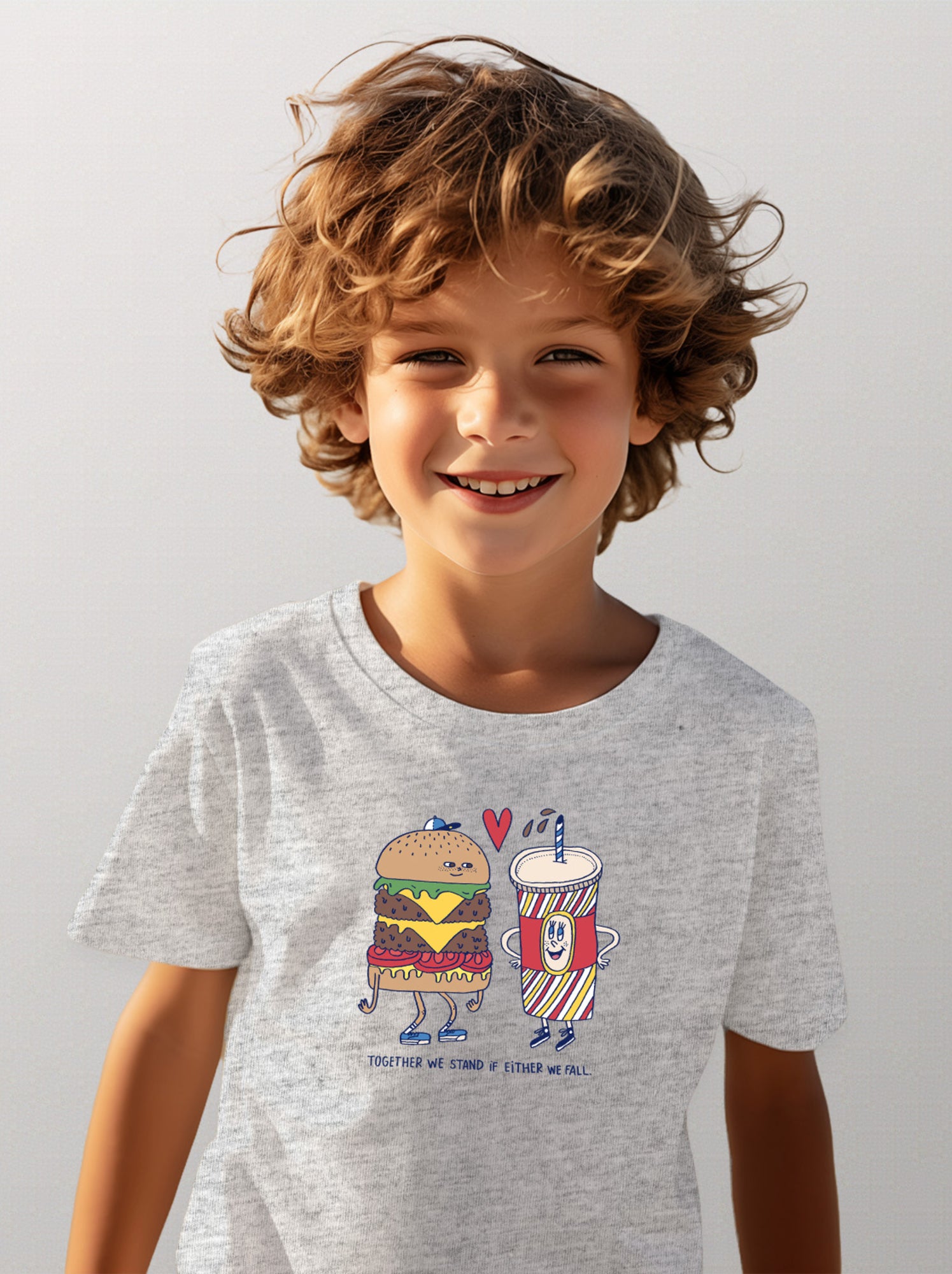 Tshirt Enfant FAST LOVE - Gris chiné