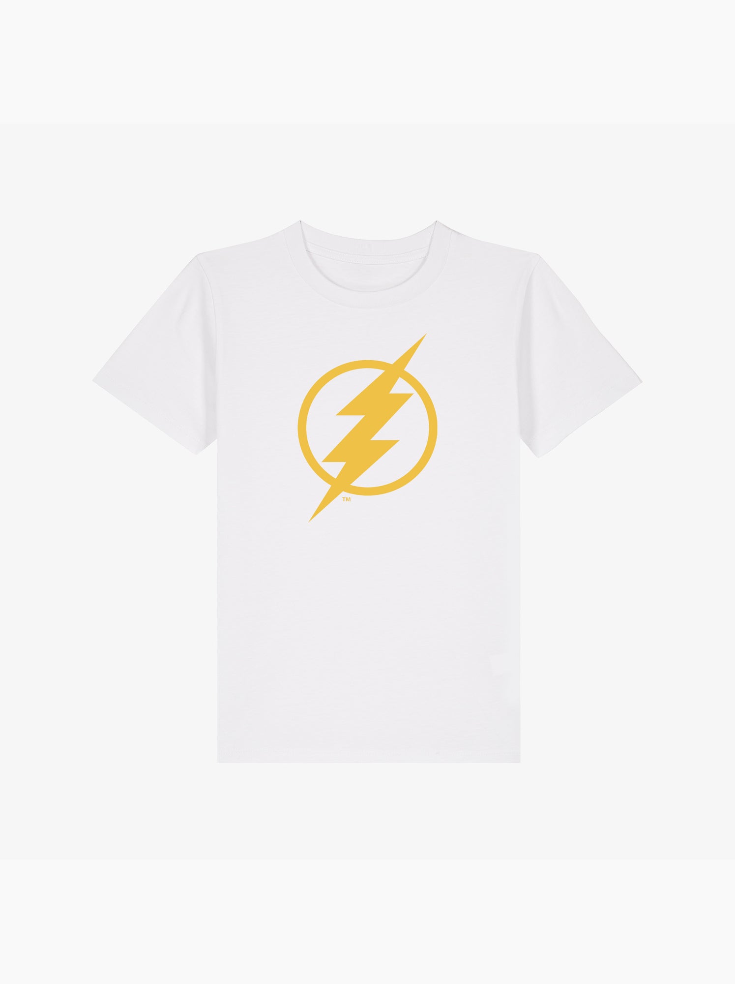 Tshirt Enfant FLASH LOGO YALLOW - Blanc