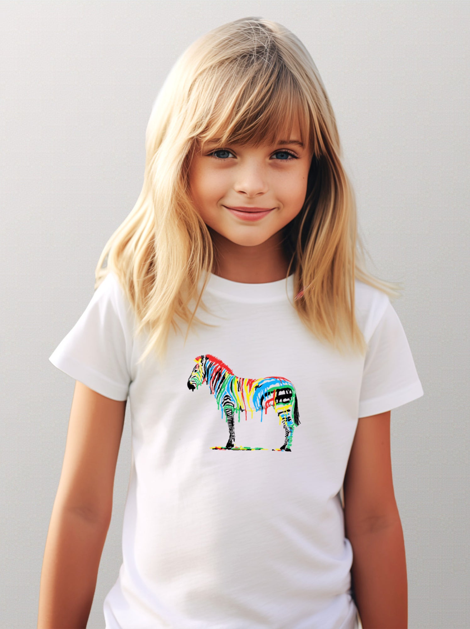 Tshirt Enfant FRESH PAINT - Blanc
