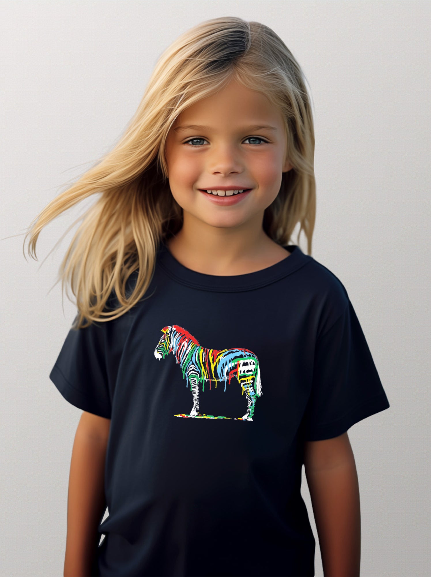 Tshirt Enfant FRESH PAINT - Bleu marine