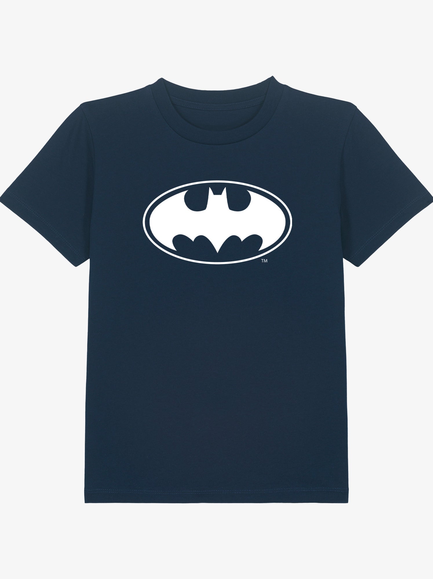 Tshirt Enfant LOGO BATMAN WHITE - Bleu marine