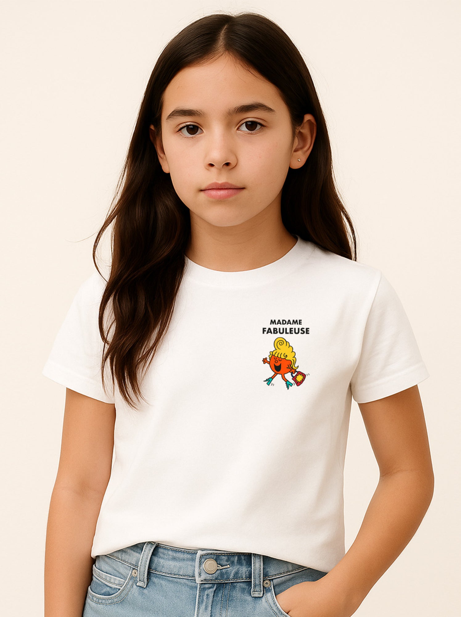 Tshirt Enfant MADAME FABULEUSE CŒUR - Blanc