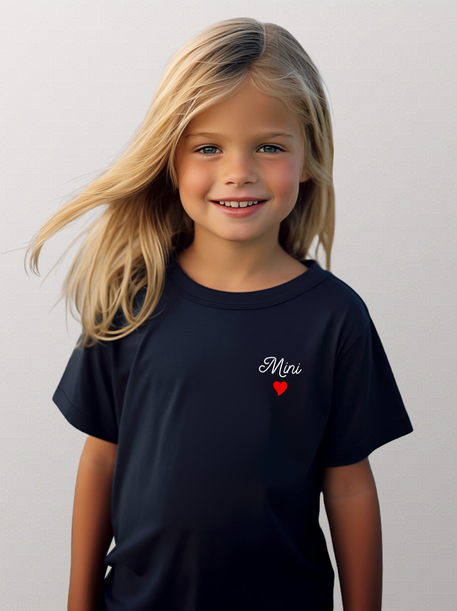 Tshirt Enfant MINI CŒUR - Bleu marine