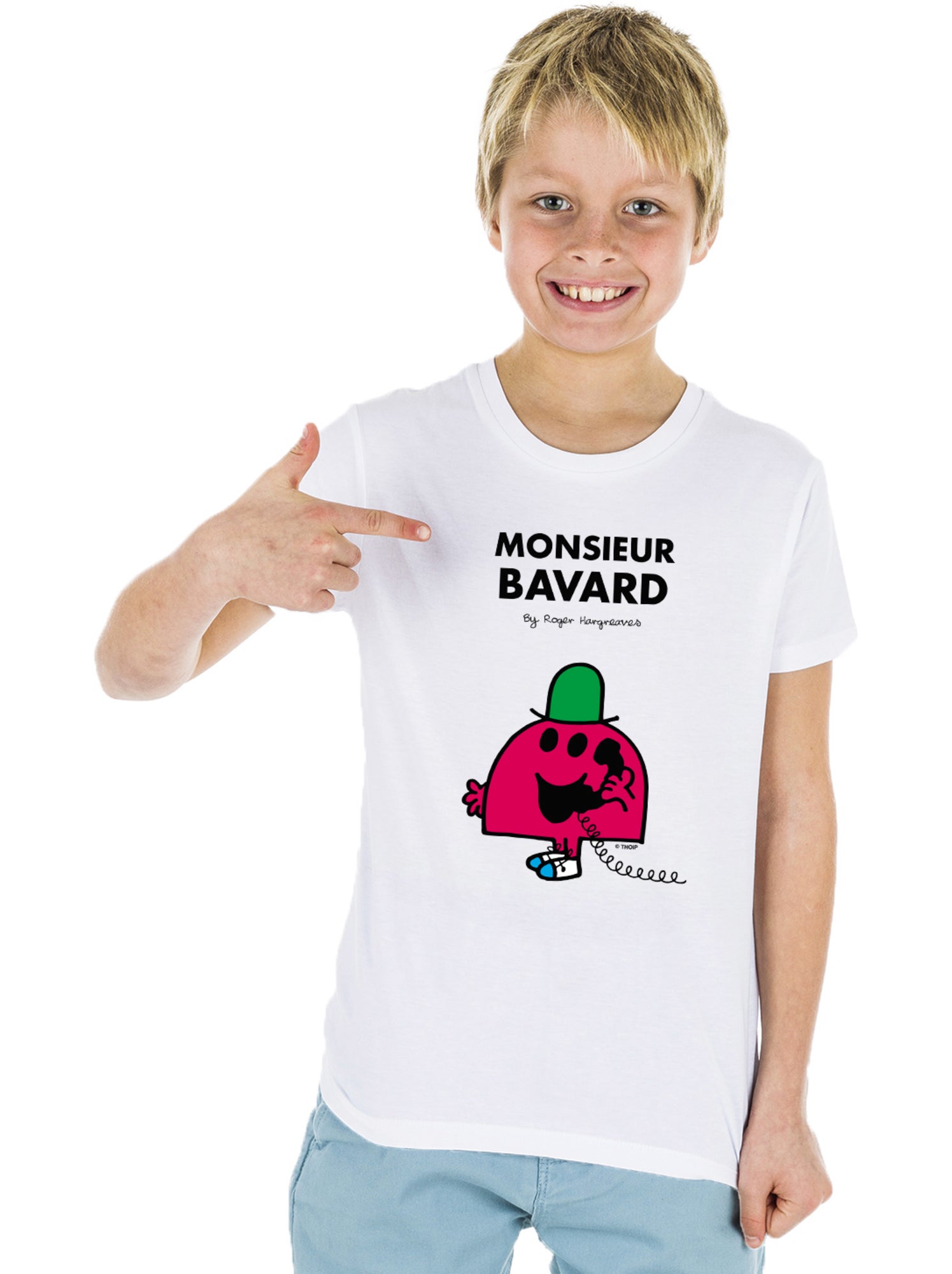 Tshirt Enfant MONSIEUR BAVARD - Blanc