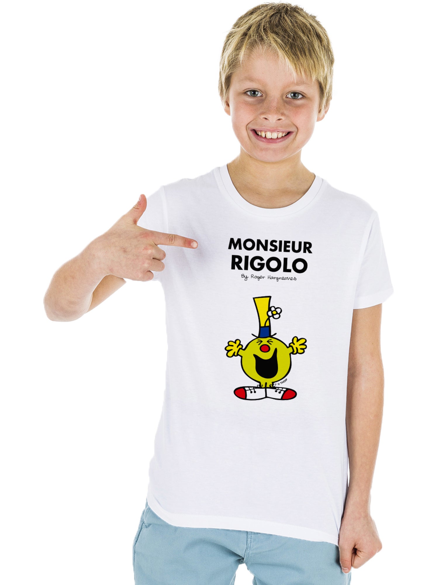 Tshirt Enfant MONSIEUR RIGOLO - Blanc