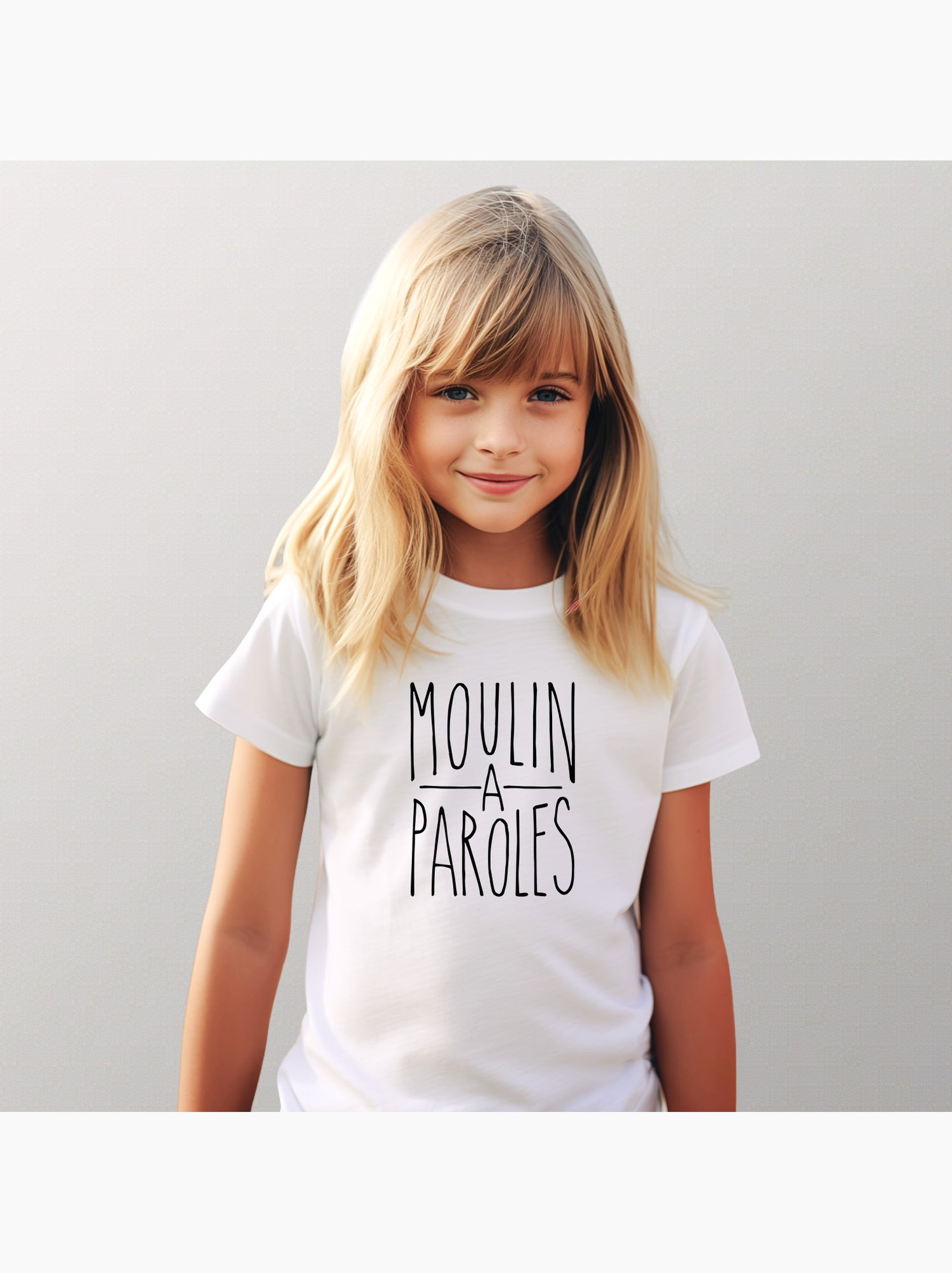 Tshirt Enfant MOULIN A PAROLES - Blanc