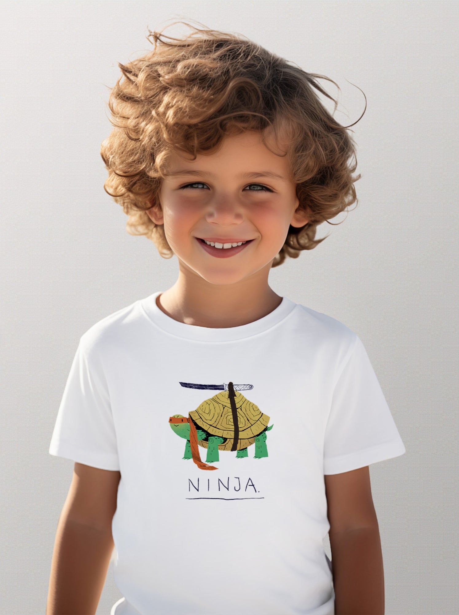 Tshirt Enfant NINJA TURTLE - Blanc