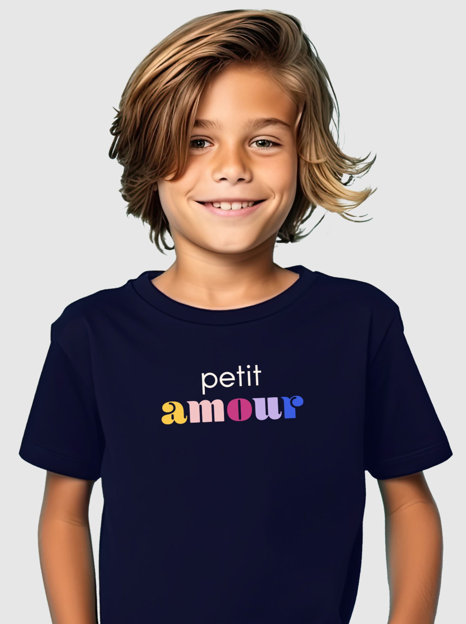 Tshirt Enfant PETIT AMOUR WAF - Bleu marine