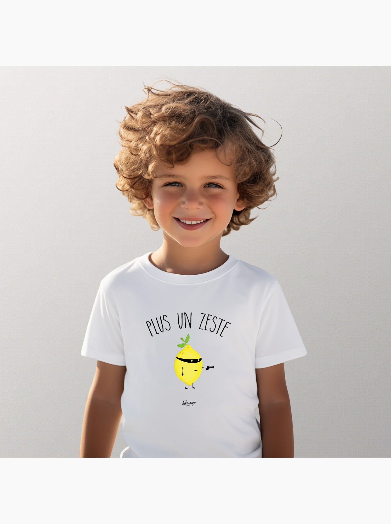 Tshirt Enfant PLUS UN ZESTE - Blanc