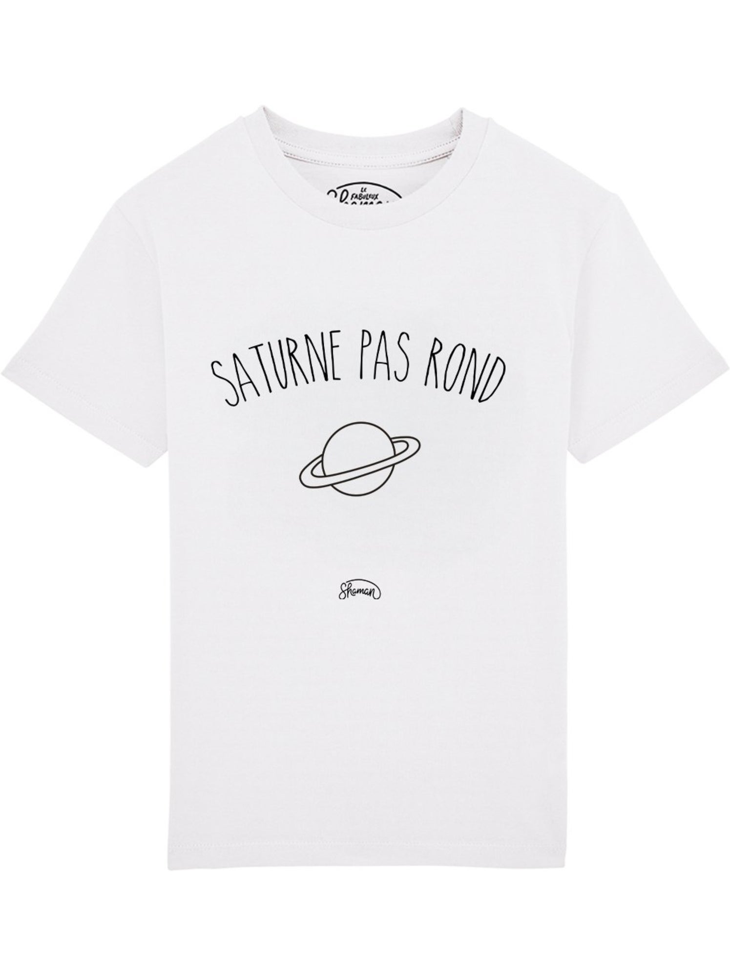 Tshirt Enfant SATURNE PAS ROND - Blanc