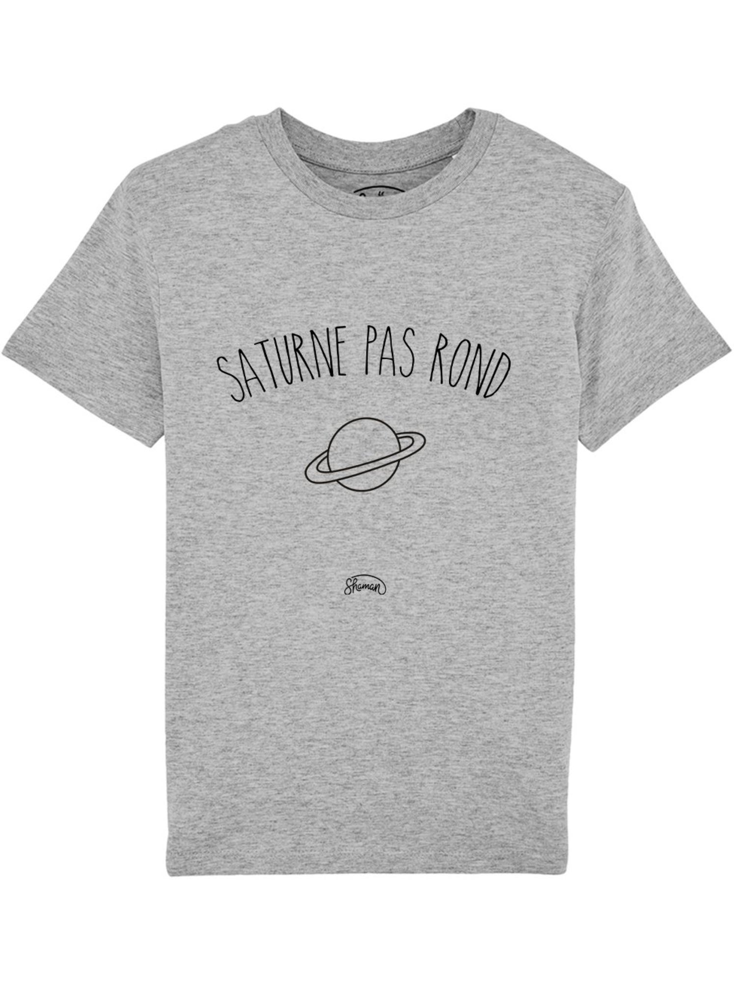 Tshirt Enfant SATURNE PAS ROND - Gris chiné