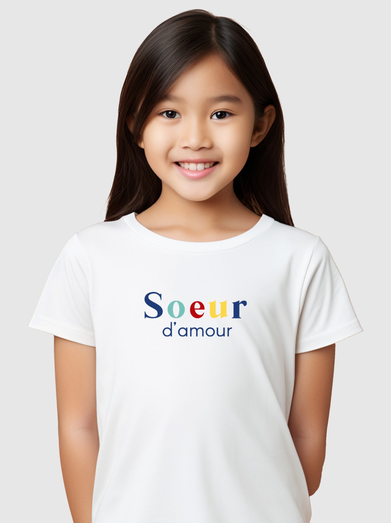 Tshirt Enfant SŒUR D'AMOUR - Blanc