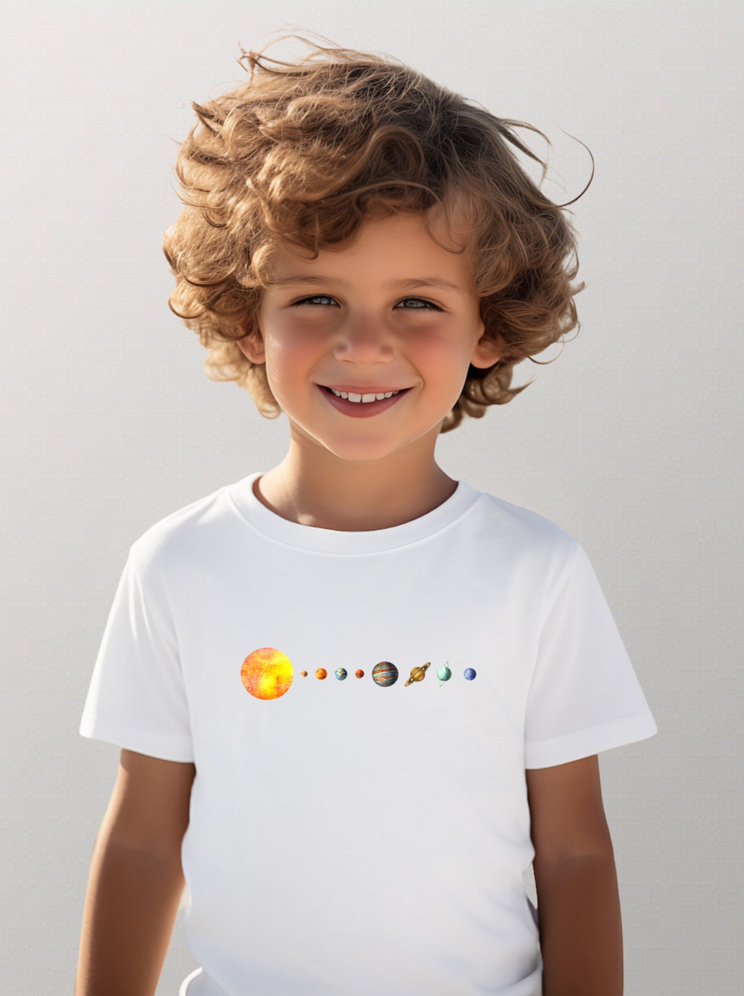 Tshirt Enfant SOLAR SYSTEM - Blanc