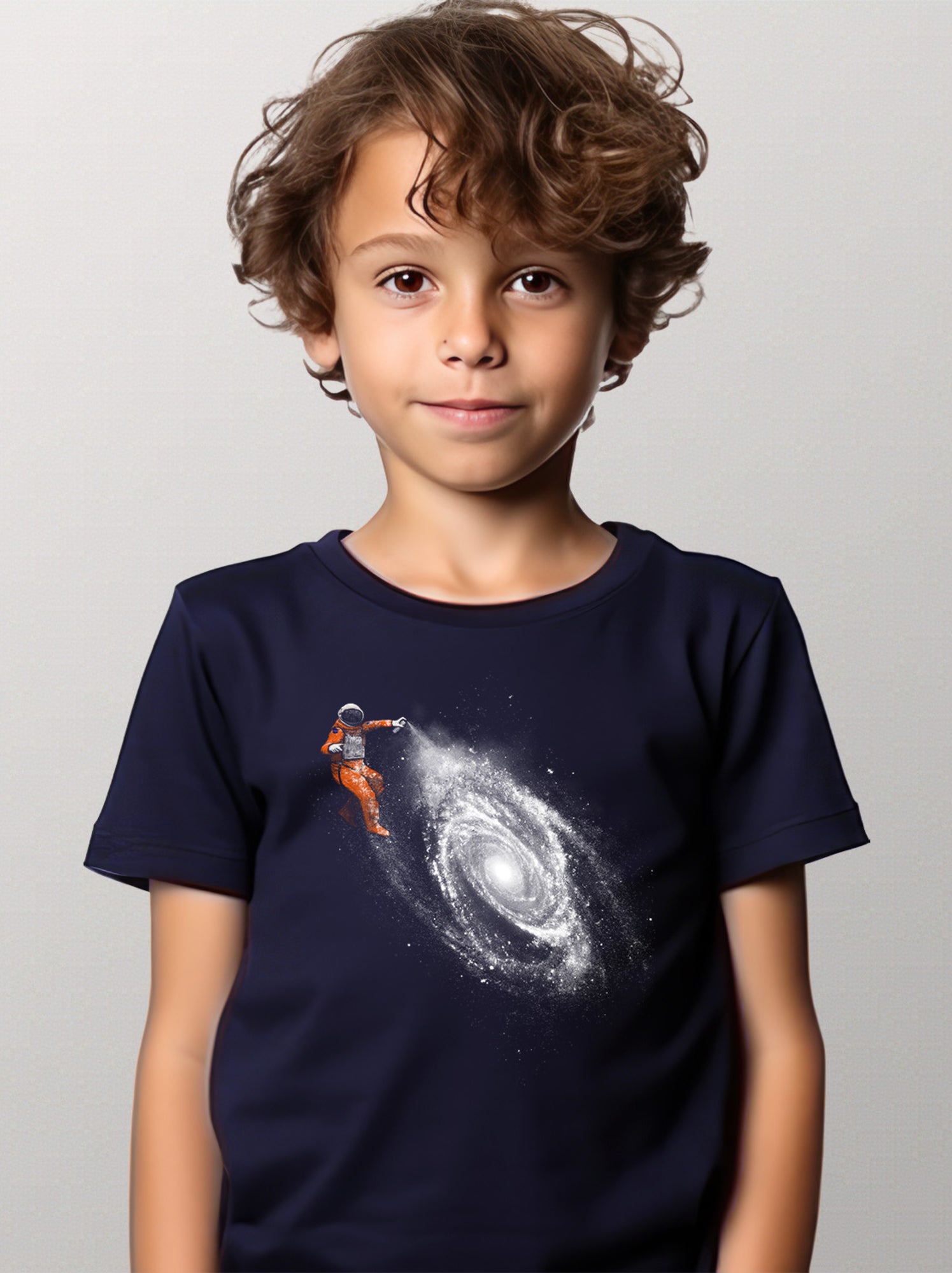 Tshirt Enfant SPACE ART - Bleu marine
