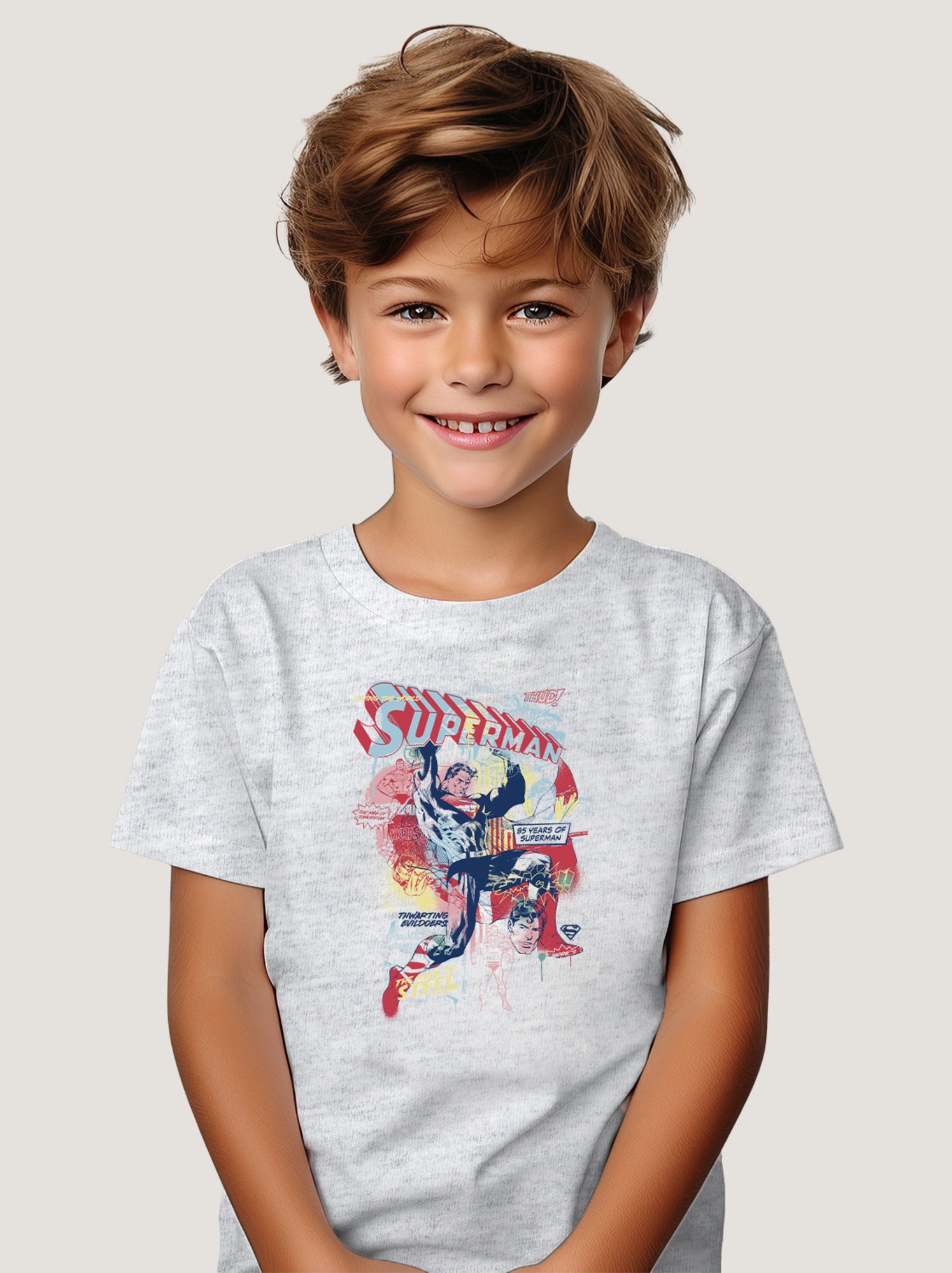 Tshirt Enfant SUPERMAN 2 - Gris chiné
