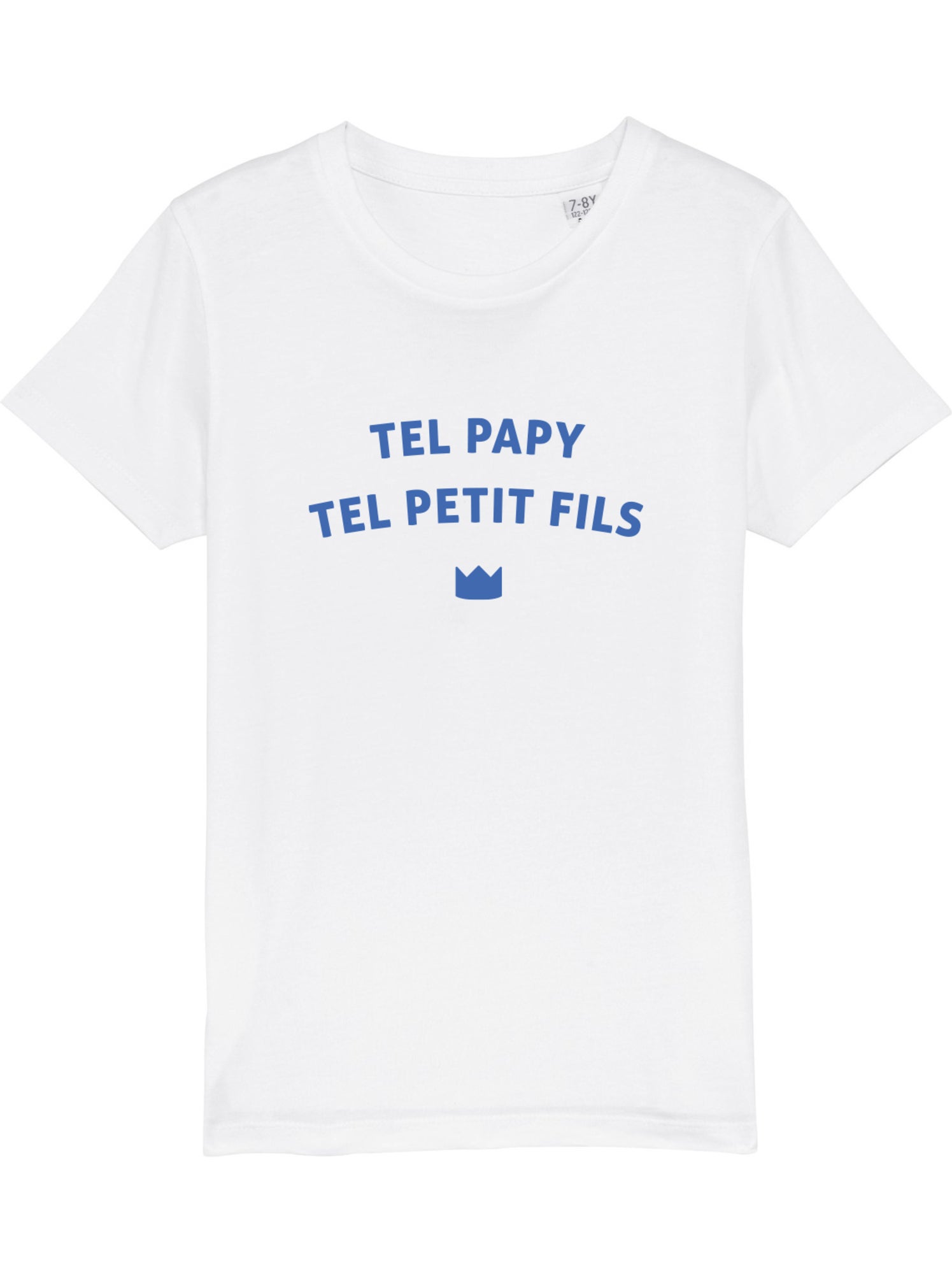 Tshirt Enfant TEL PAPY TELLE PETIT FILS WAF - Blanc