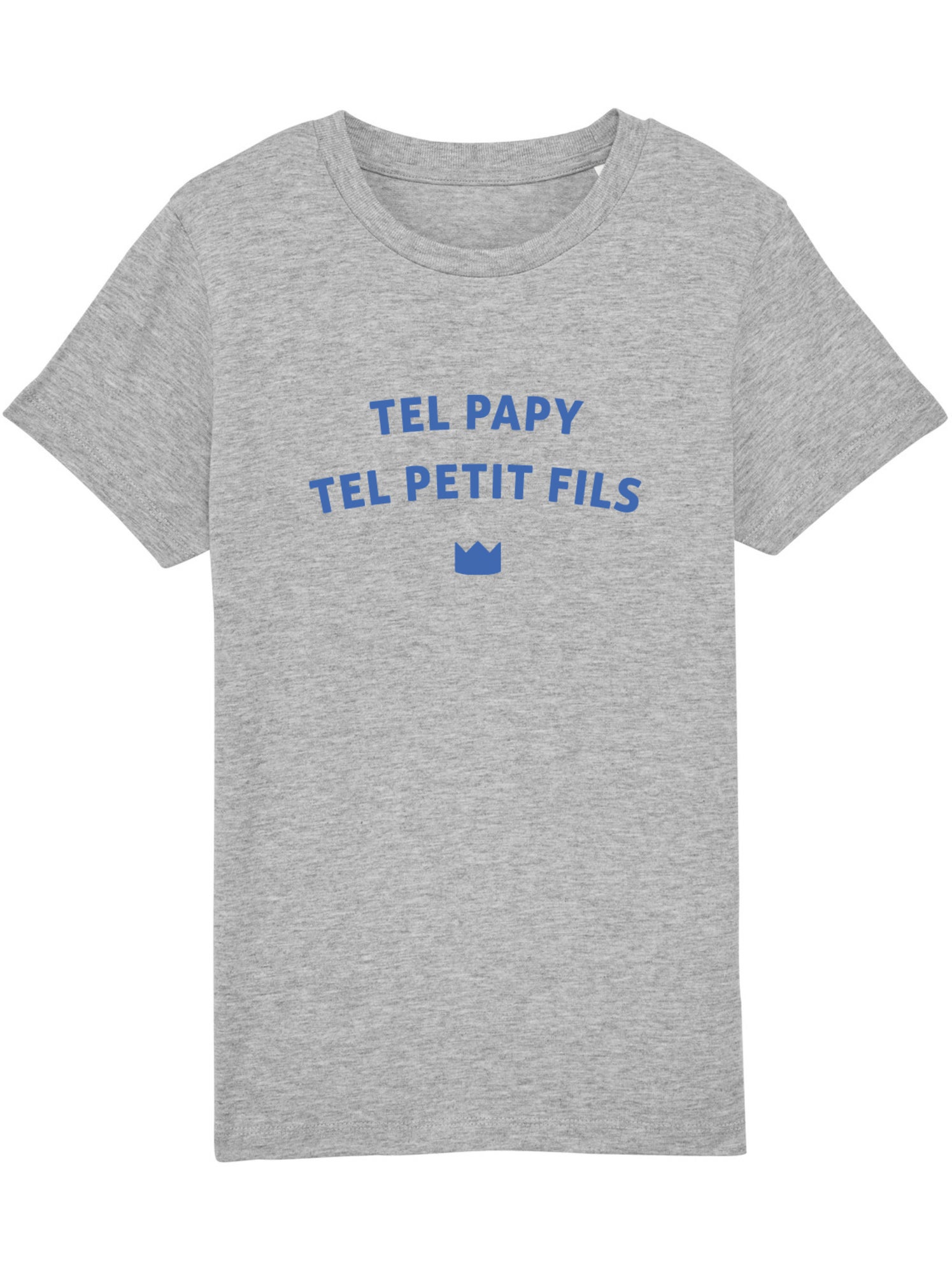 Tshirt Enfant TEL PAPY TELLE PETIT FILS WAF - Gris chiné
