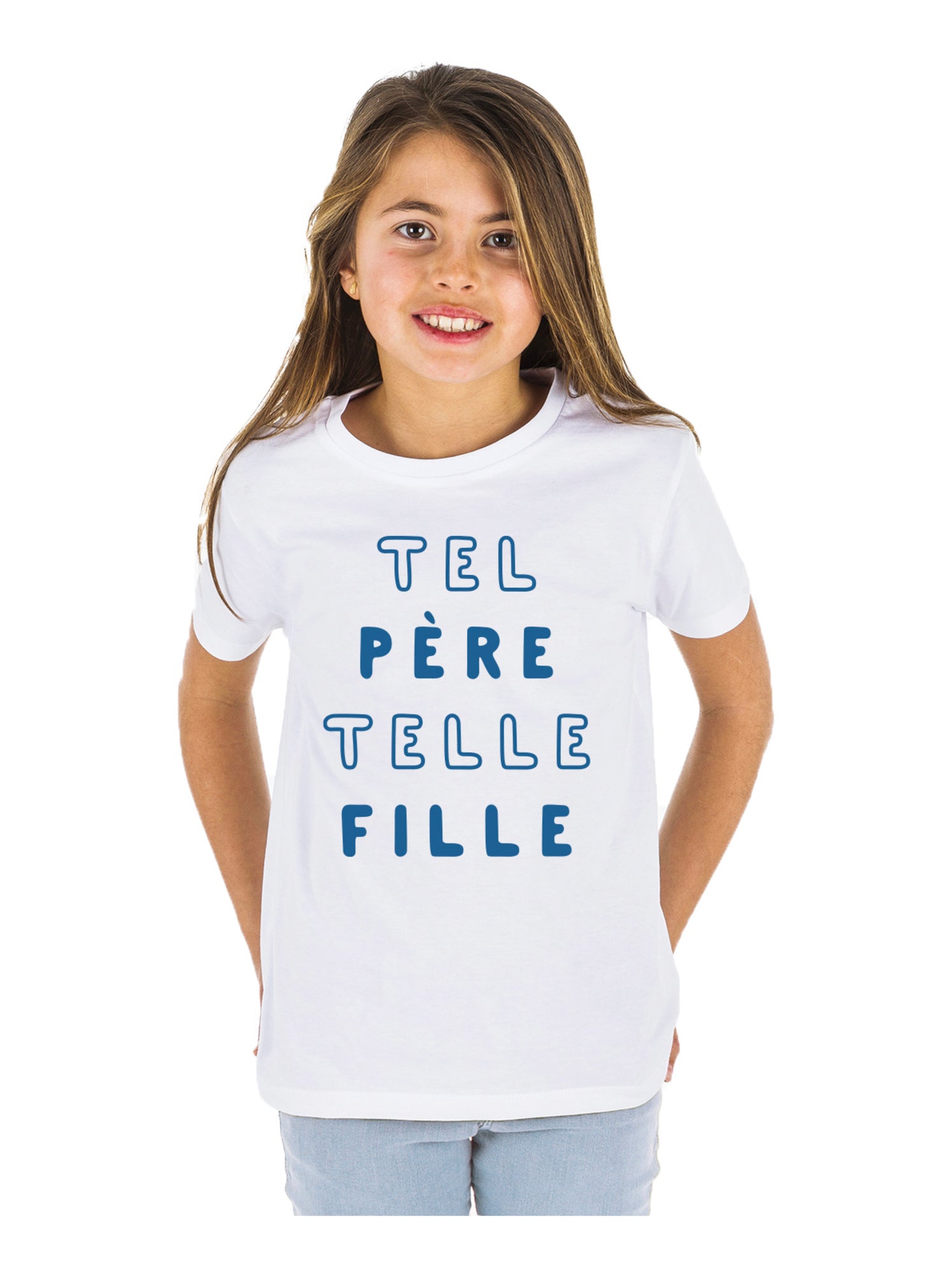 Tshirt Enfant TEL PÈRE TELLE FILLE MPT - Blanc