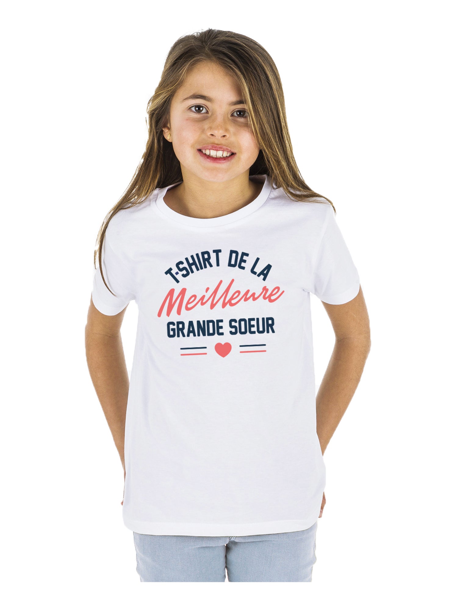 Tshirt Enfant Tshirt Enfant DE LA MEILLEURE GRANDE SŒUR - Blanc