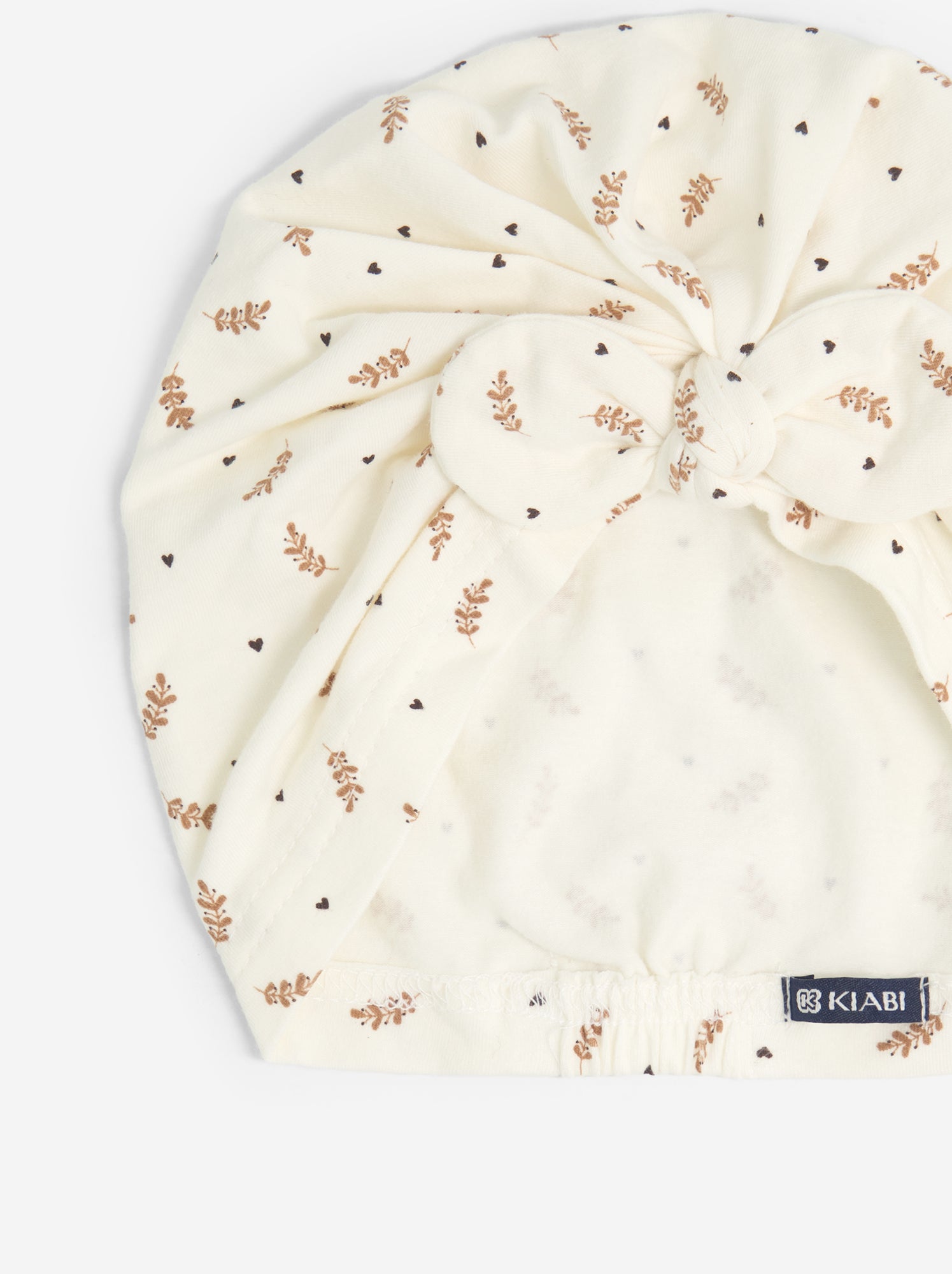Turban imprimé - Beige