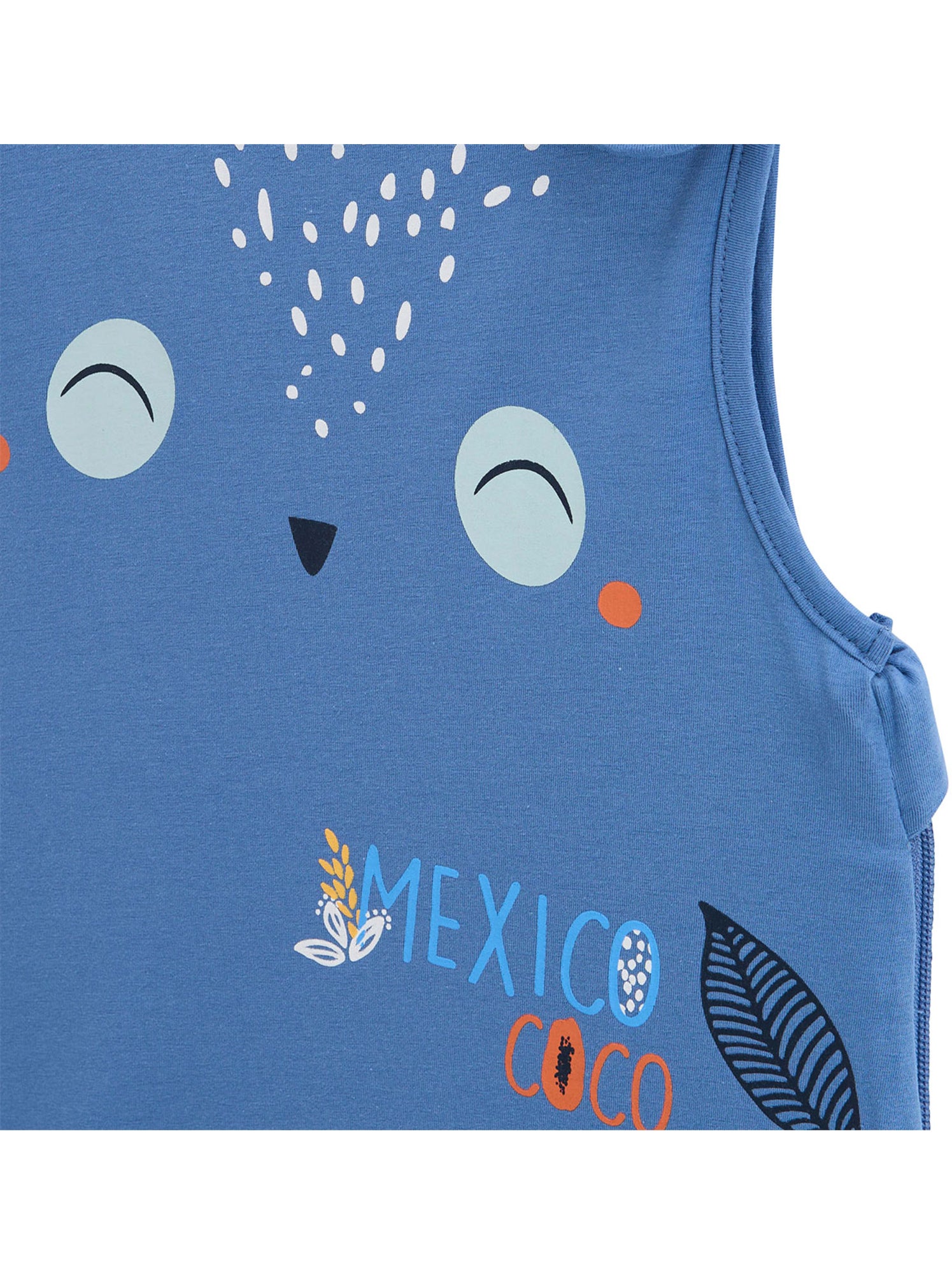 Turbulette d'été avec pieds retroussables mexico - Bleu
