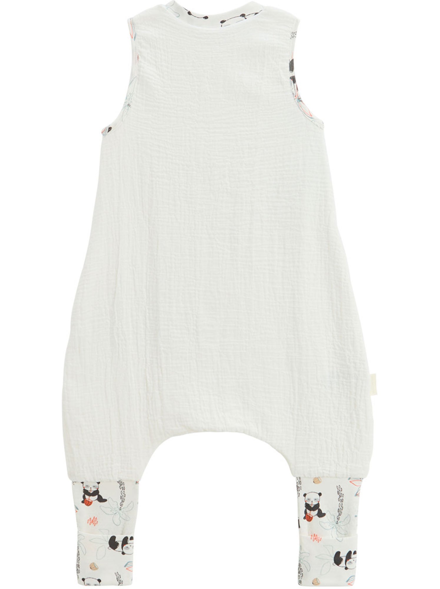 Turbulette tog 1 en gaze de coton avec pieds retroussables bento - Ecru