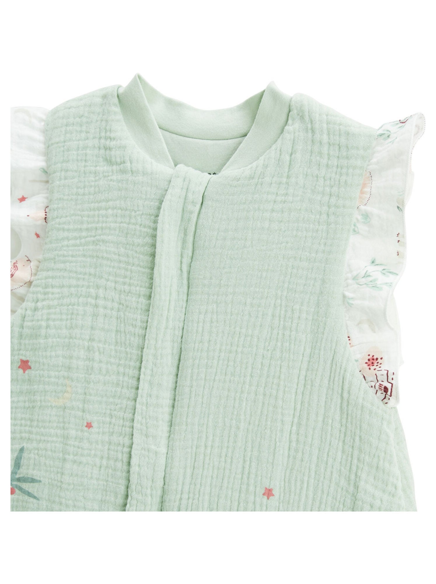 Turbulette TOG 2 en gaze de coton avec pieds retroussables Arya - Vert