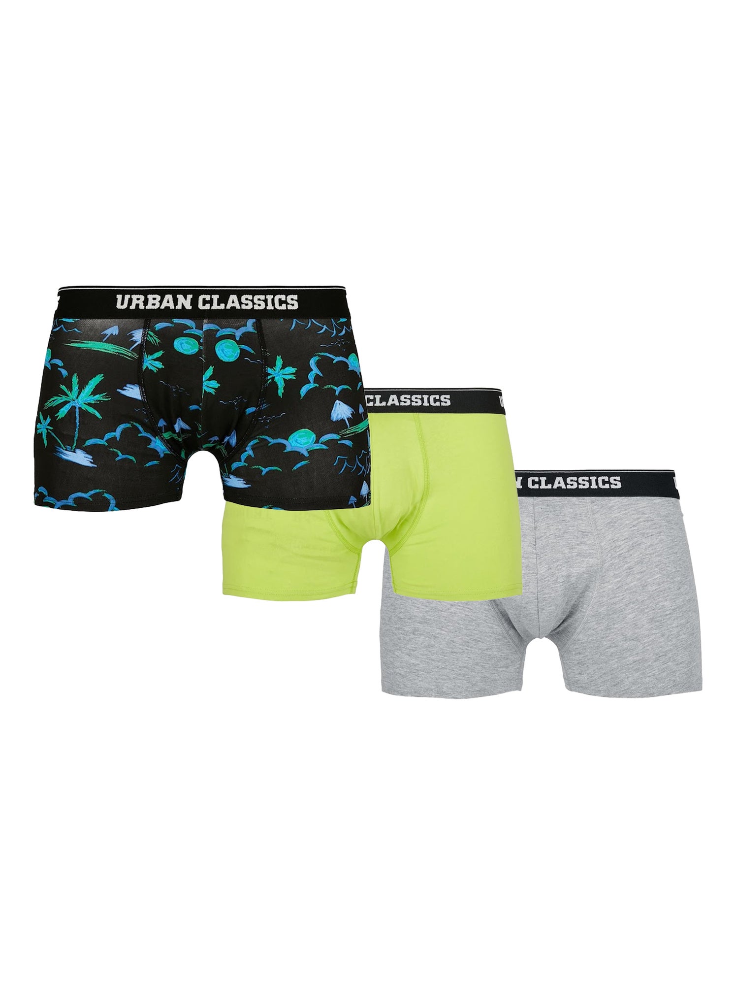 Urban Classics - Boxers motif/style Île - Noir