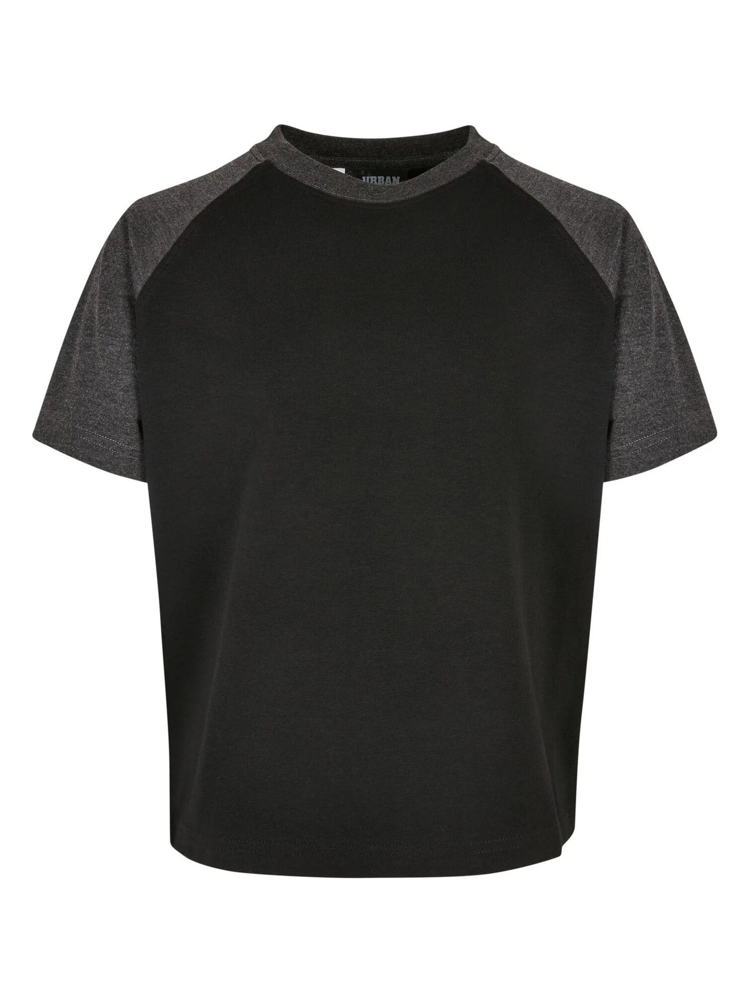 Urban Classics - T-shirt manches raglan motif/style Contrasté - Noir