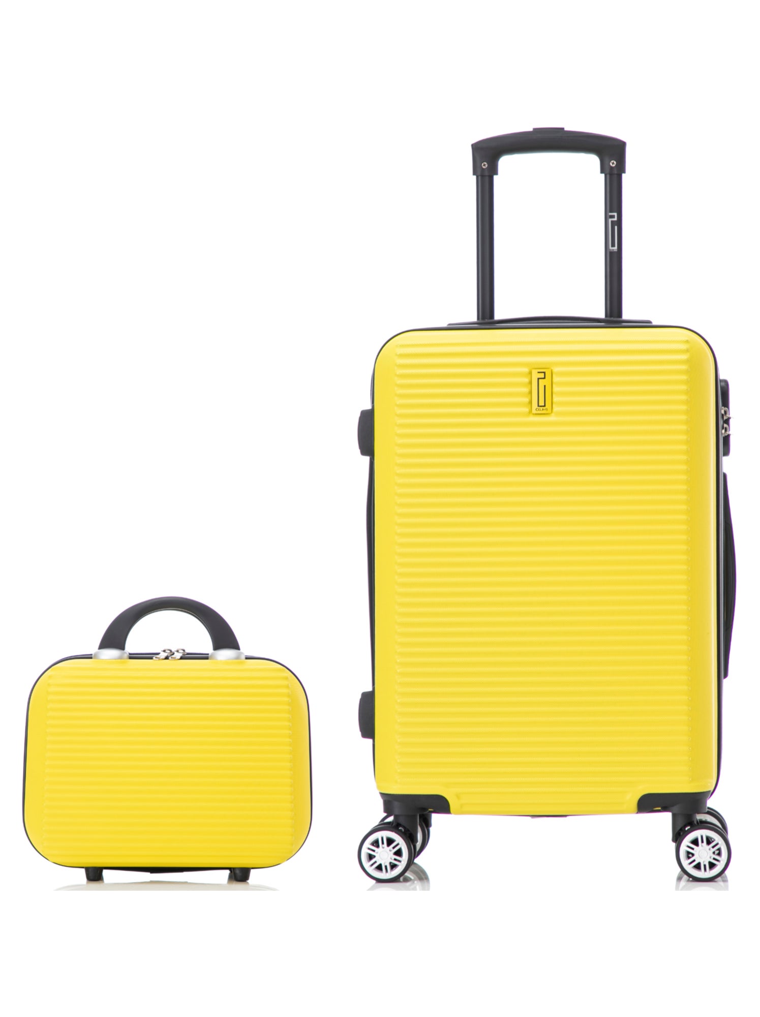 Valise Cabine 55x35x25cm avec Vanity | Modèle Weekend | CELIMS France - Jaune