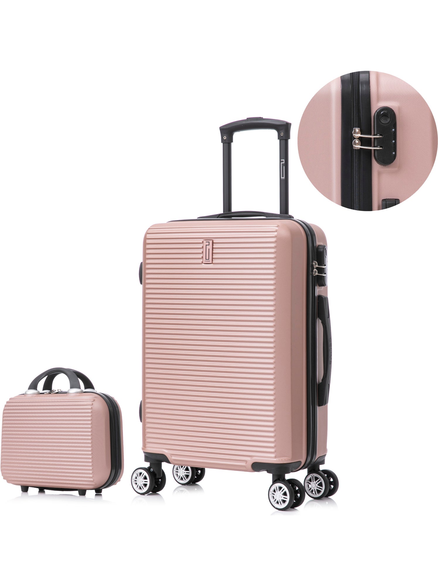 Valise Cabine 55x35x25cm avec Vanity | Modèle Weekend | CELIMS France - Rose