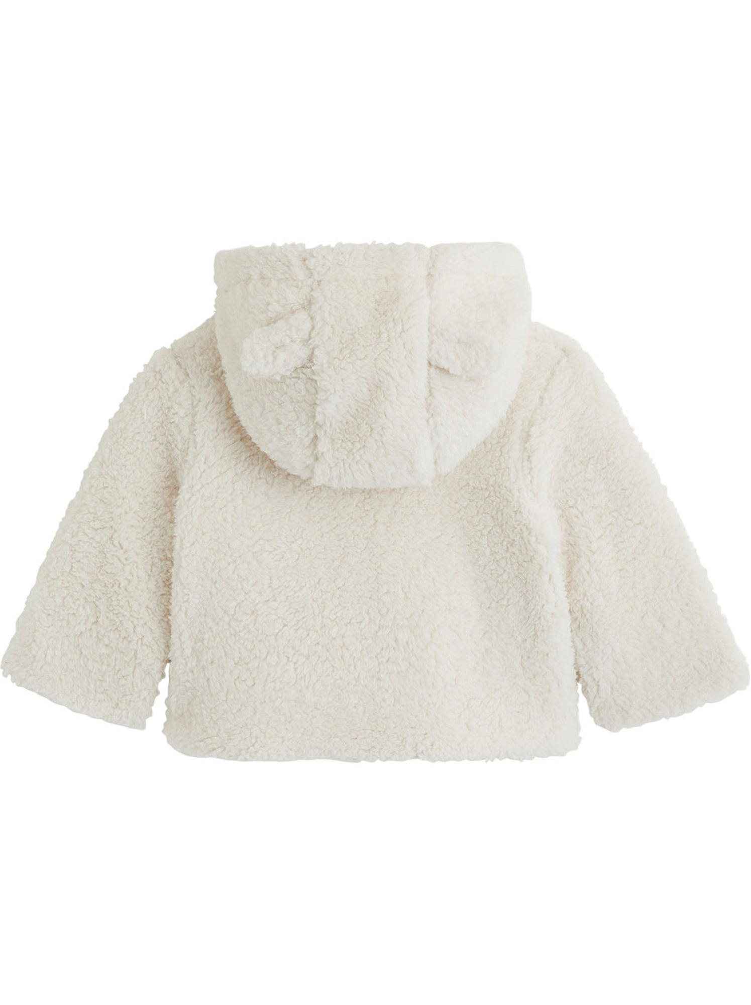 Veste à capuche bébé en sherpa edoni - Ecru