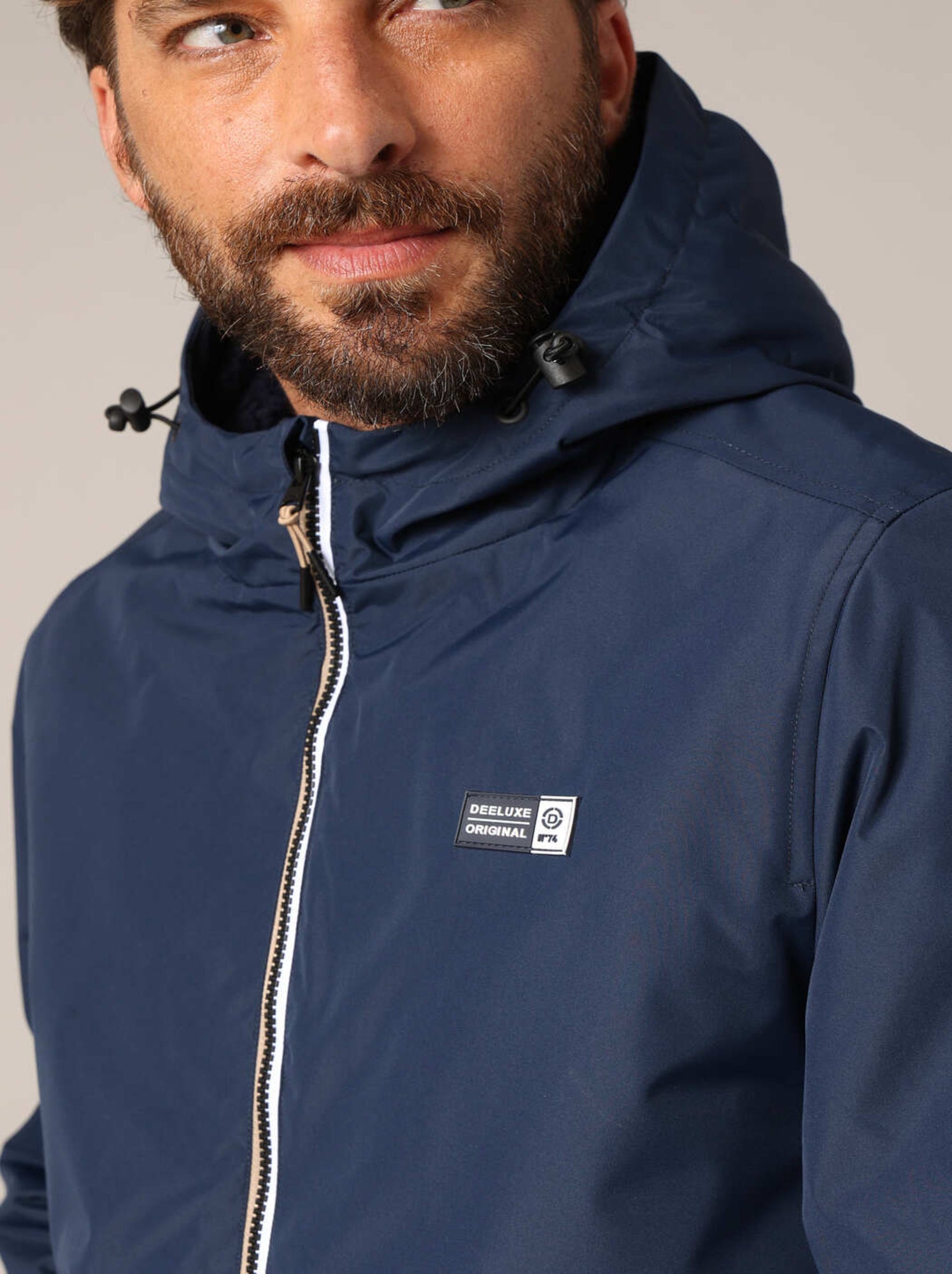 Veste à capuche doublée en sherpa 'deeluxe' - Bleu nuit