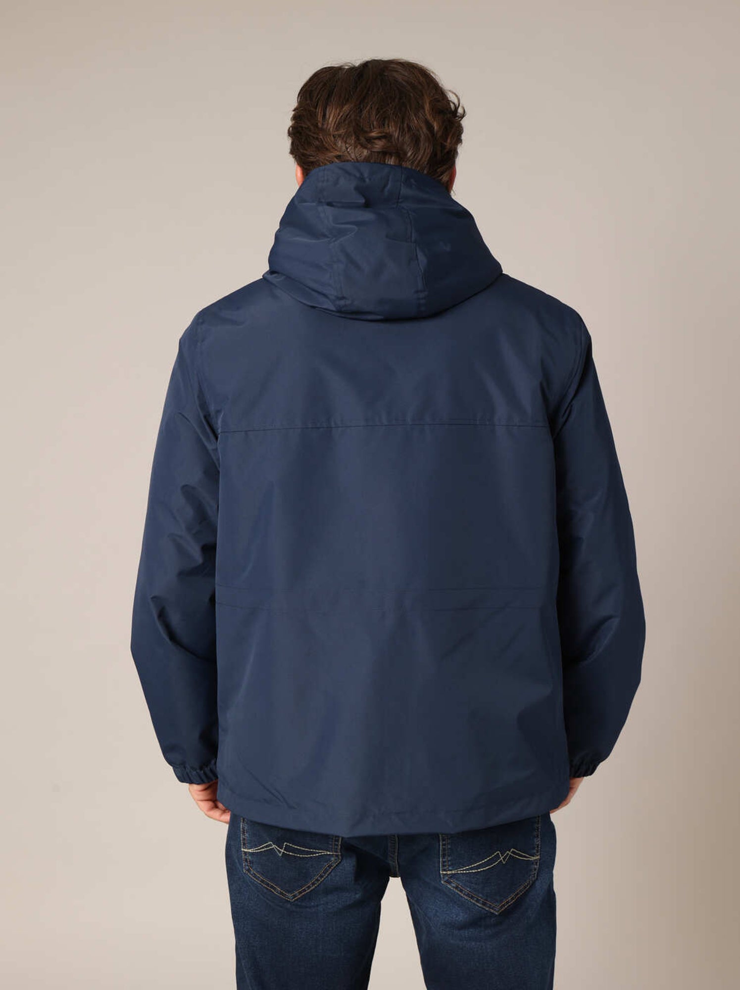 Veste à capuche doublée en sherpa 'deeluxe' - Bleu nuit
