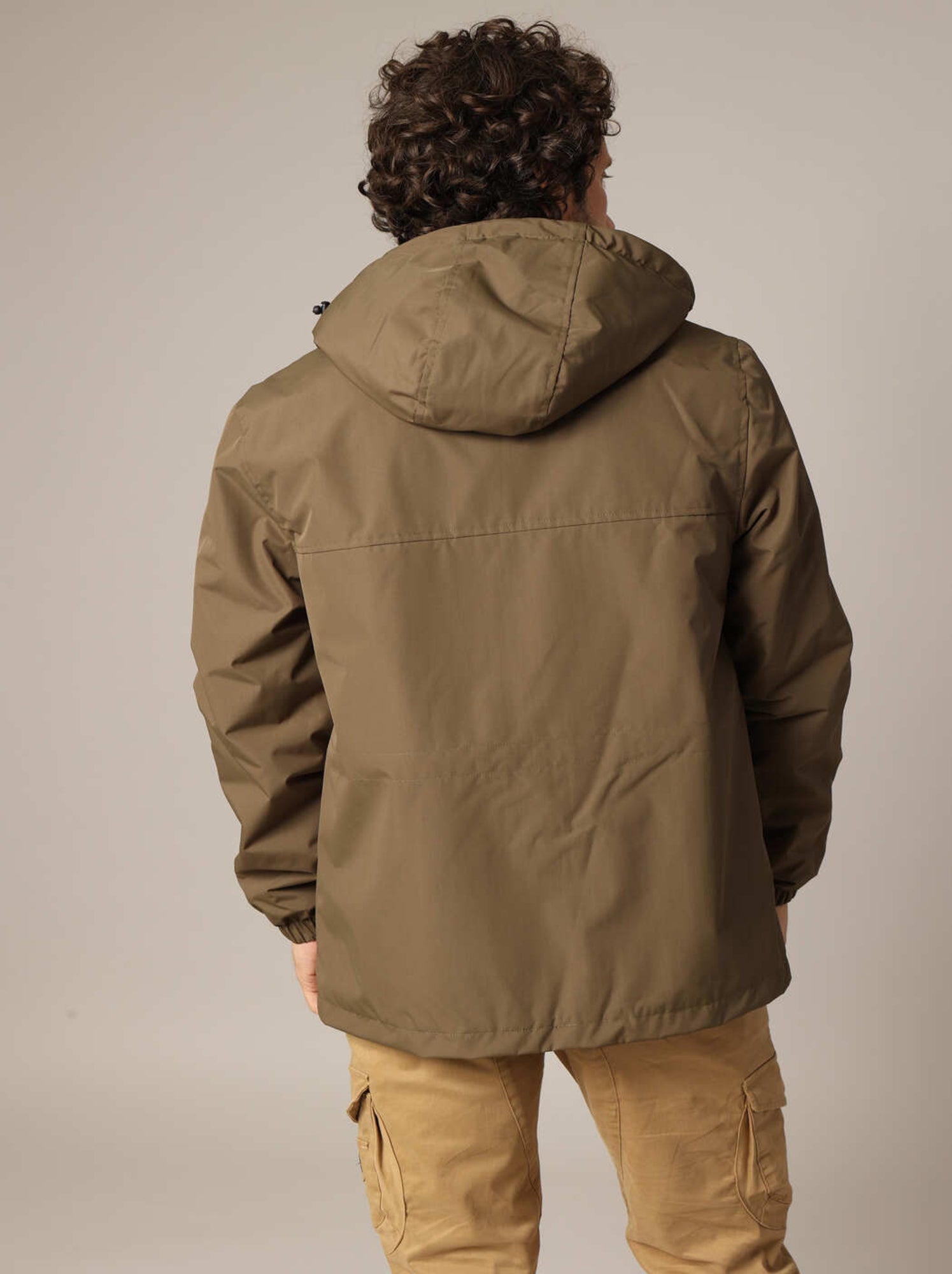 Veste à capuche doublée en sherpa 'deeluxe' - Vert bouteille