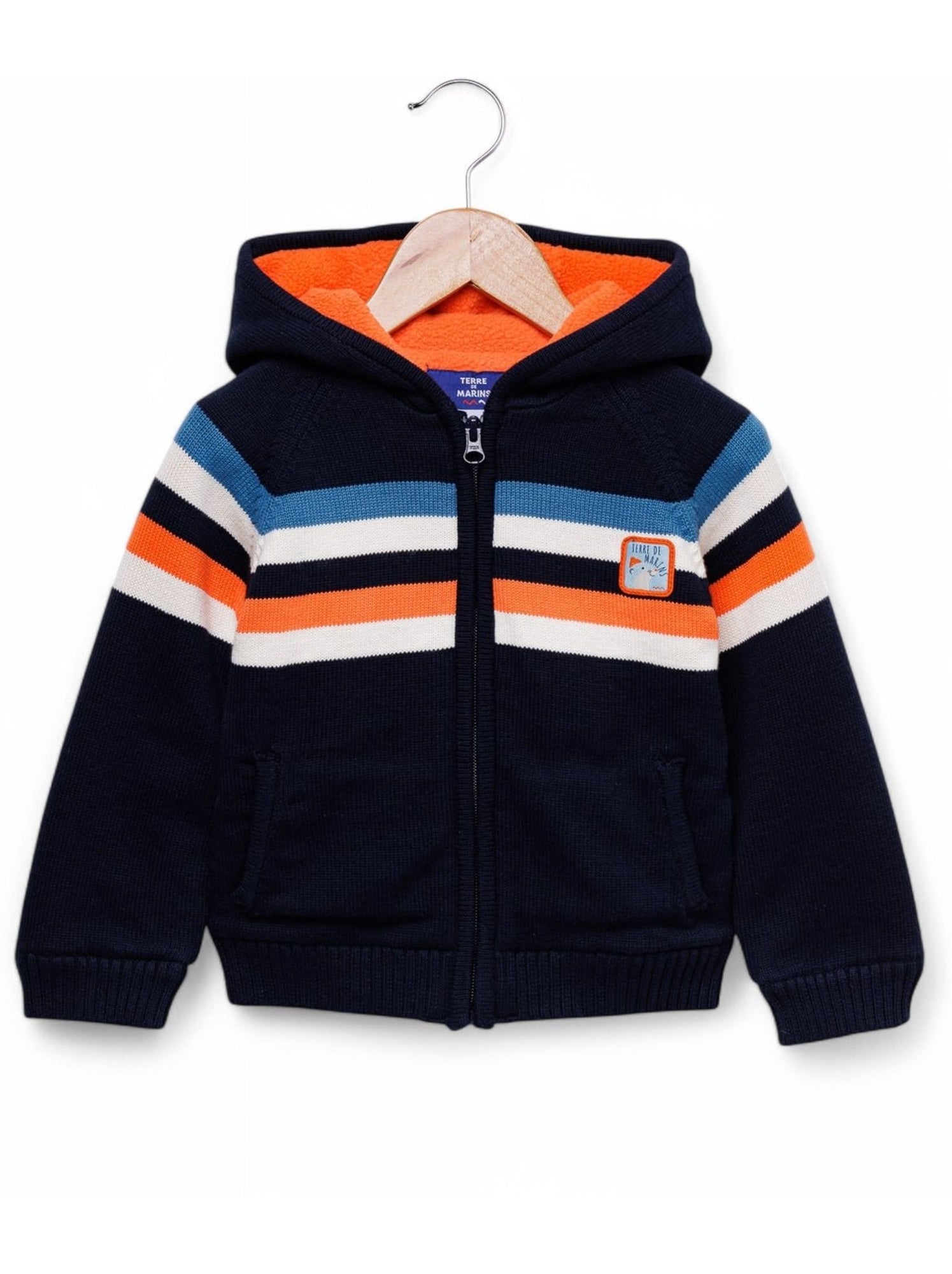 Veste à capuche - terre de marins - Bleu marine