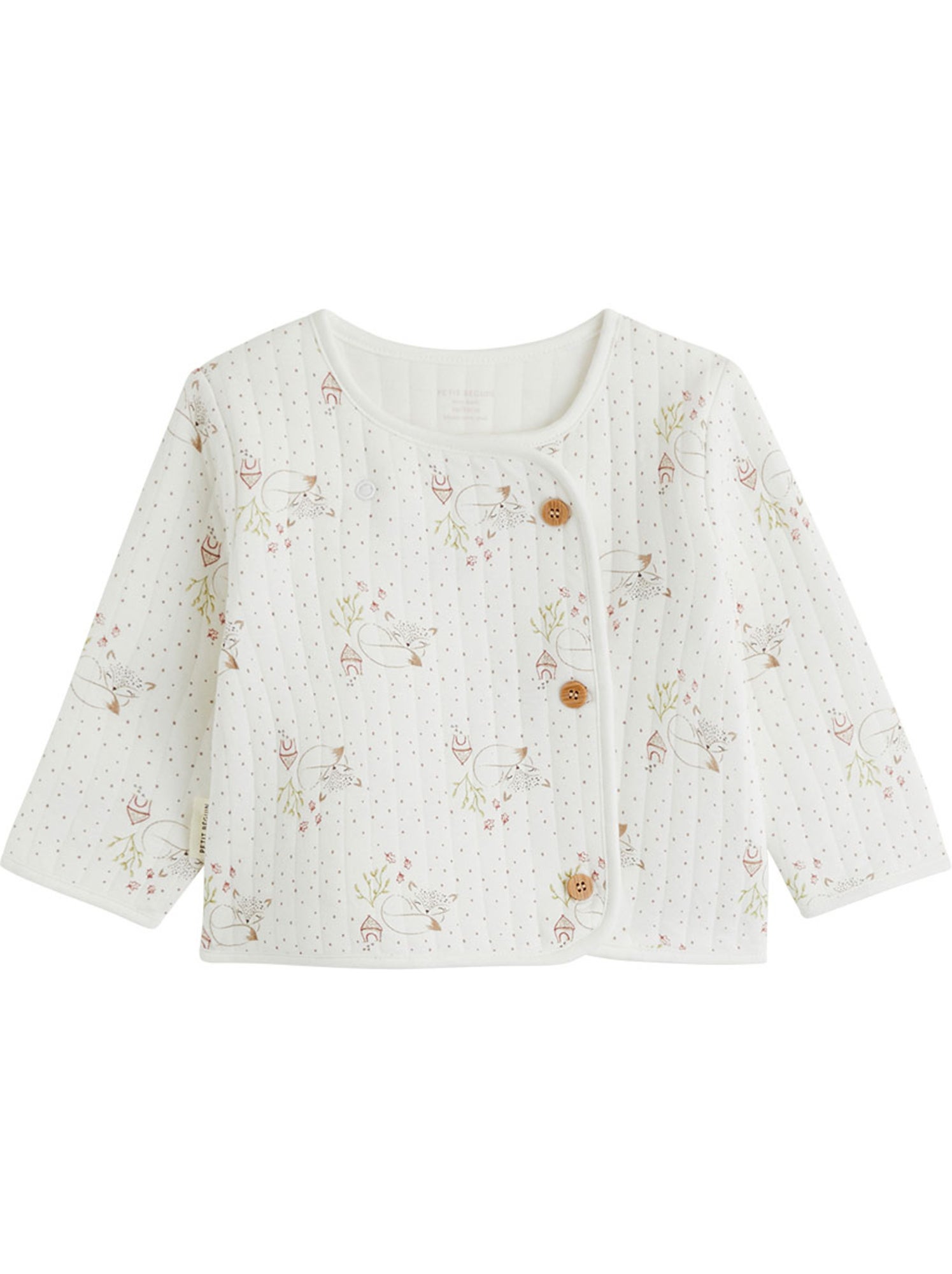 Veste bébé en molleton doucette - Ecru