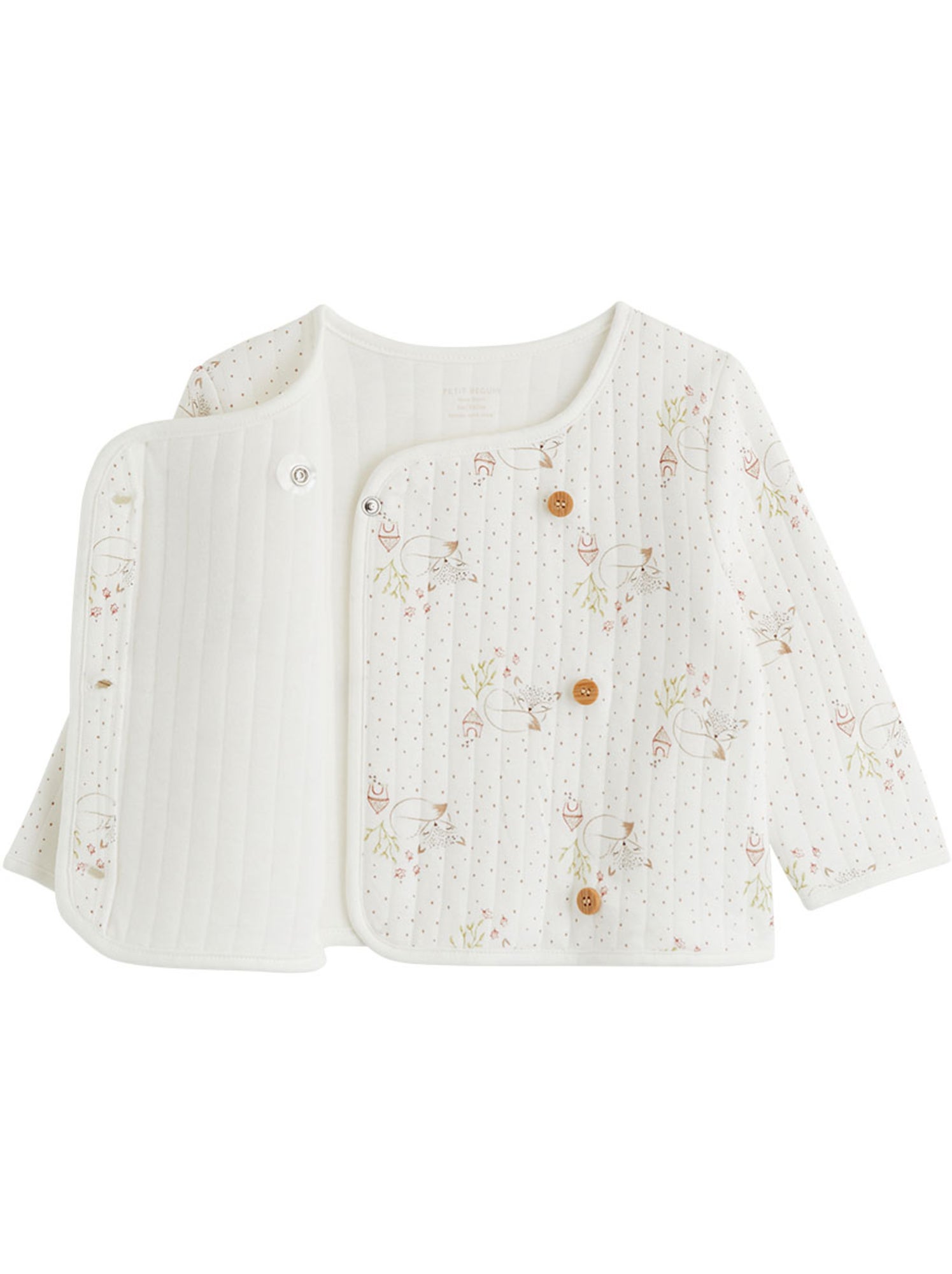 Veste bébé en molleton doucette - Ecru