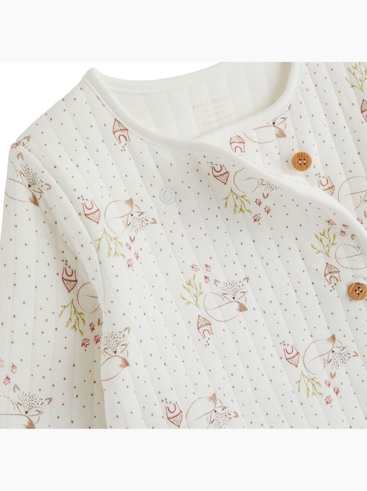 Veste bébé en molleton doucette - Ecru