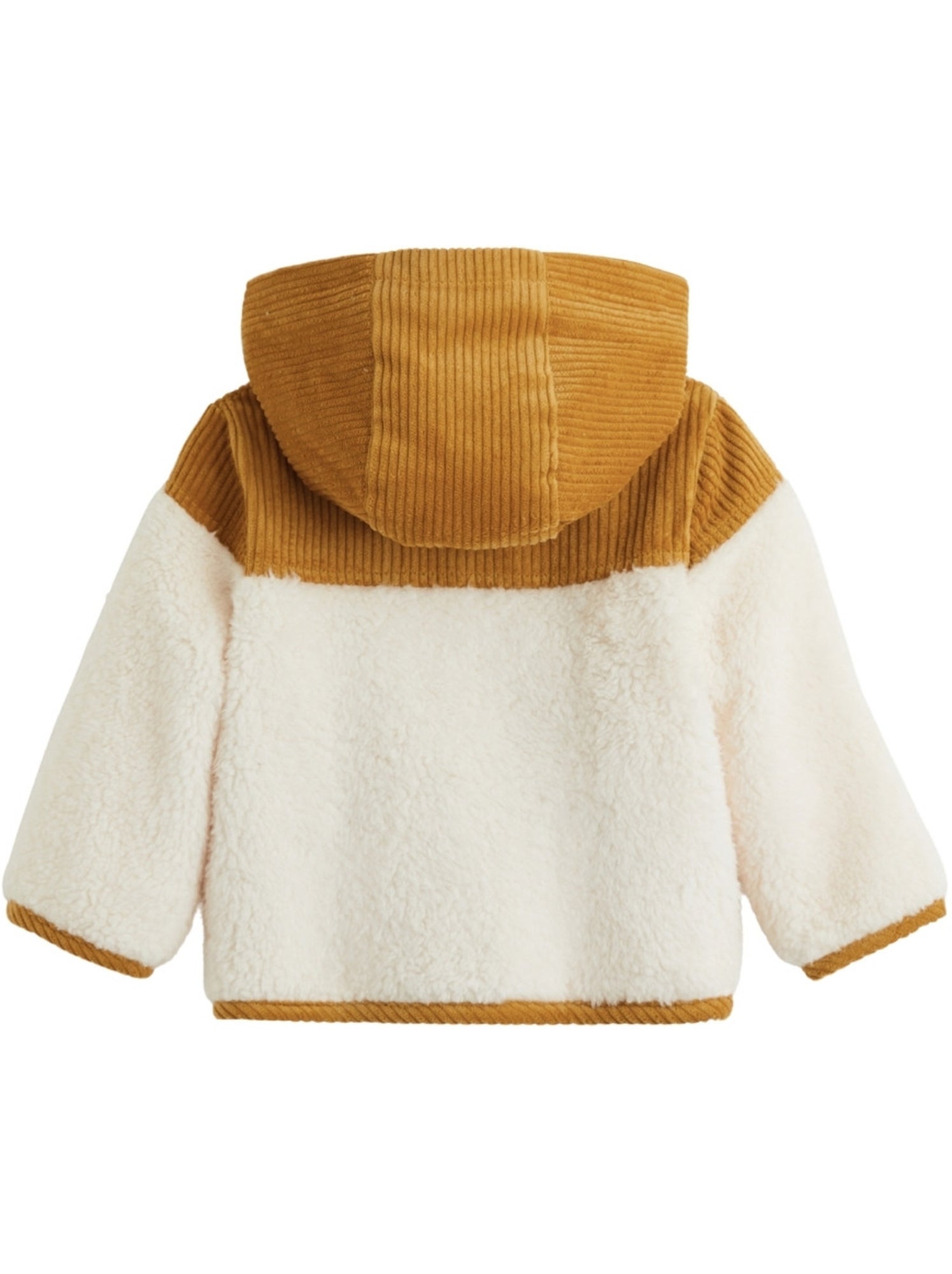 Veste bébé intérieur polaire avec capuche charly - Camel