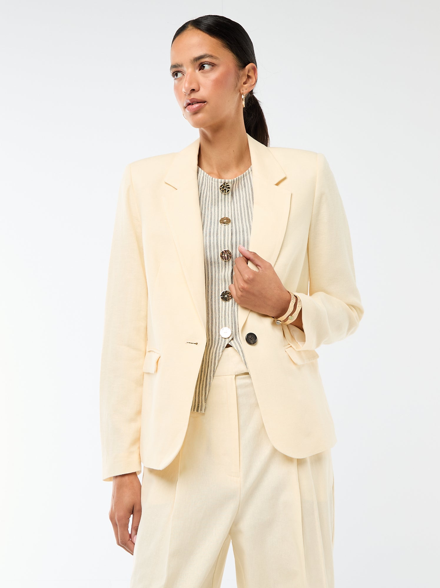 Veste blazer mi-longue - Beige