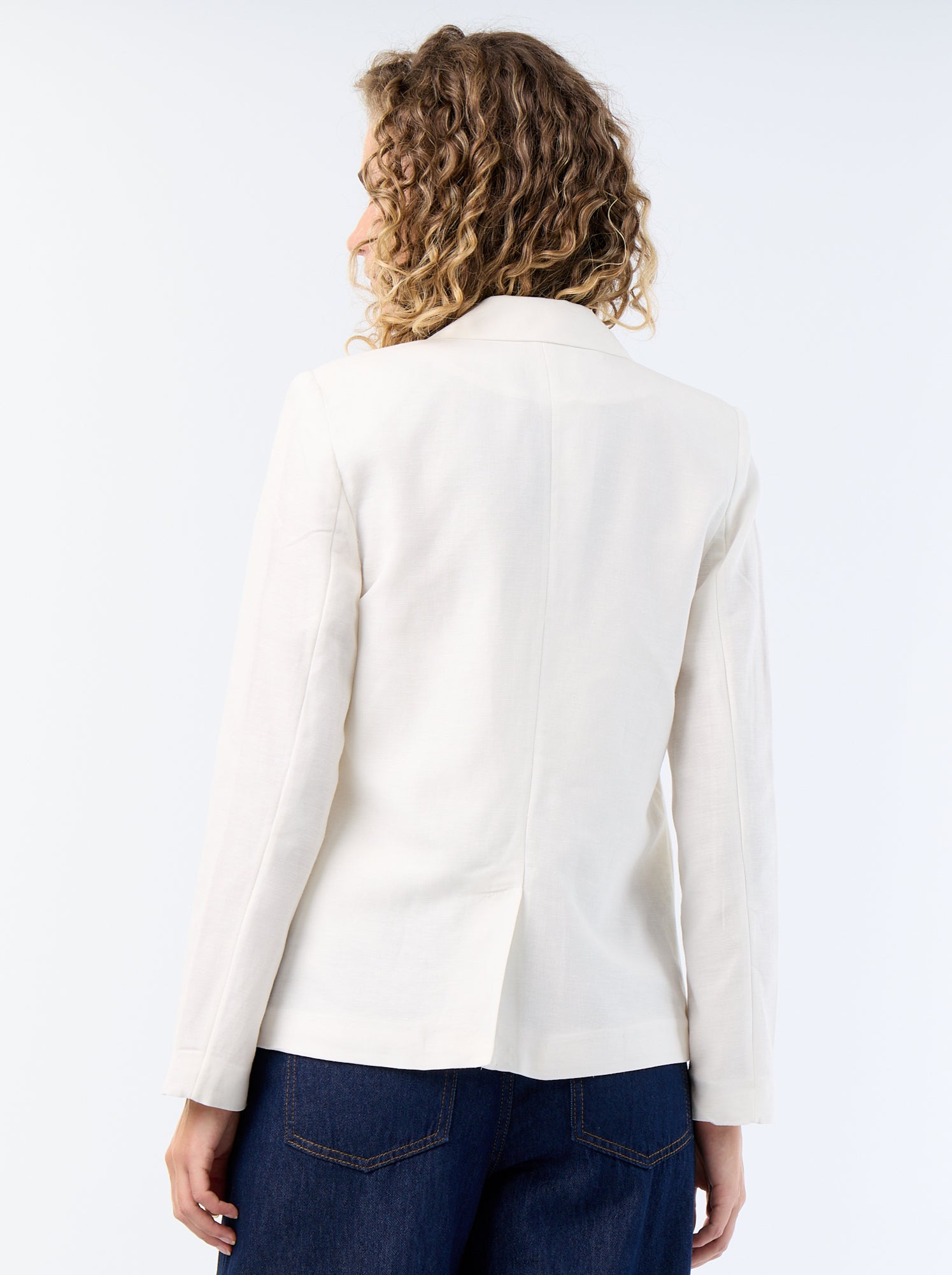 Veste blazer mi-longue - Blanc