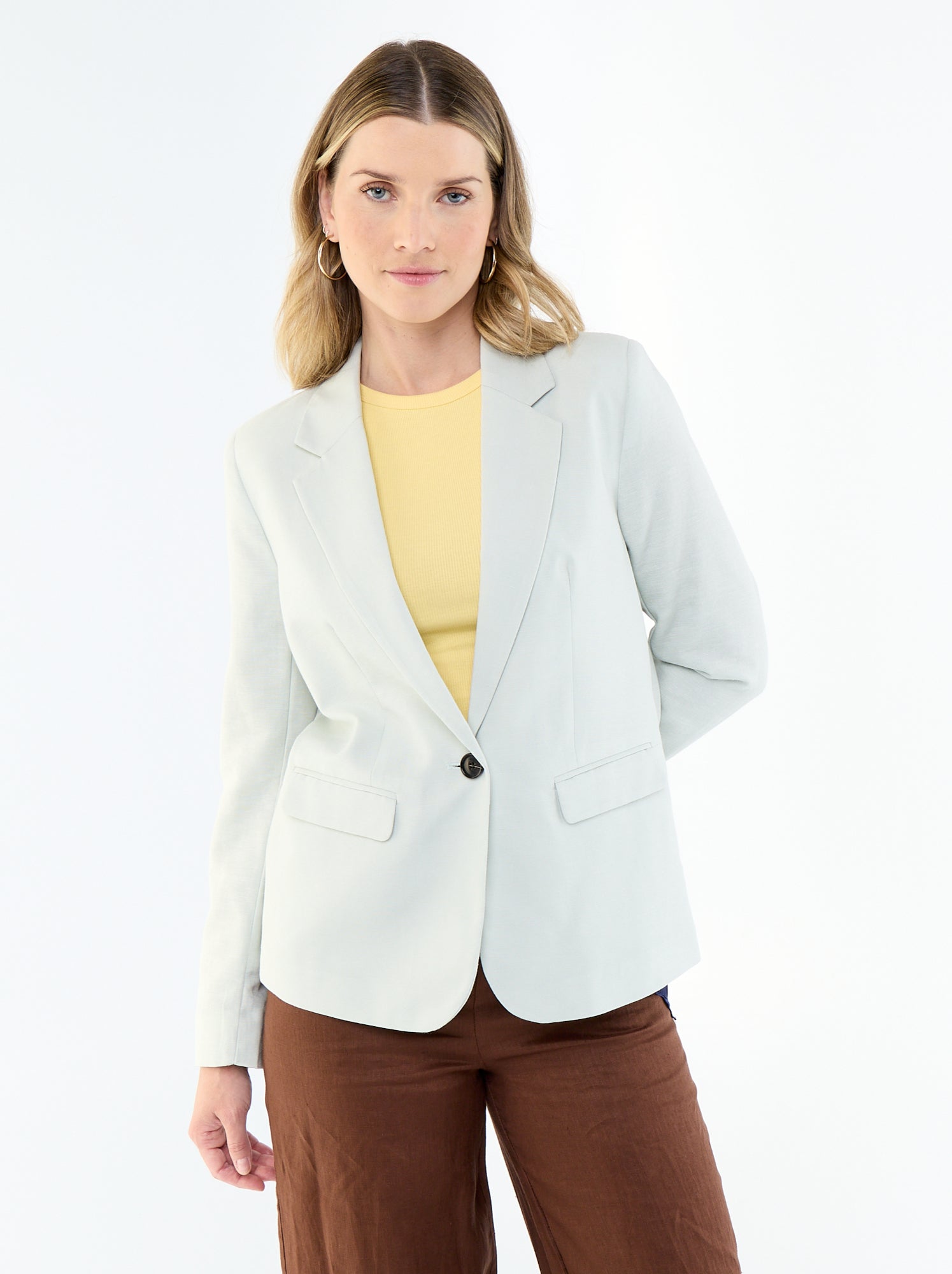 Veste blazer mi-longue - Bleu