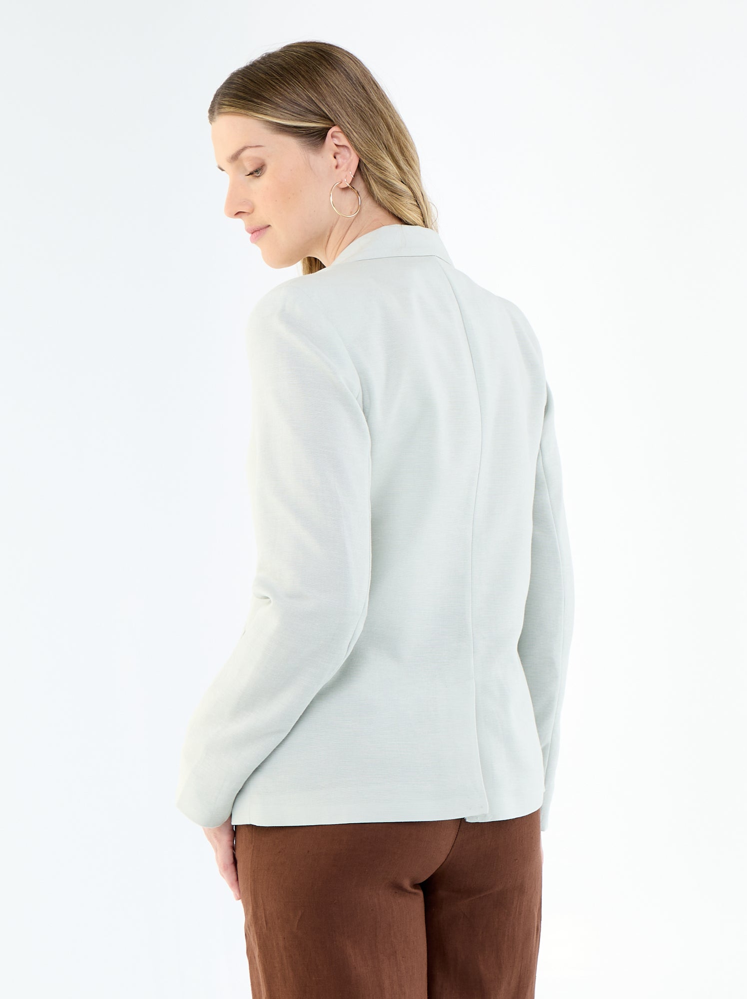 Veste blazer mi-longue - Bleu