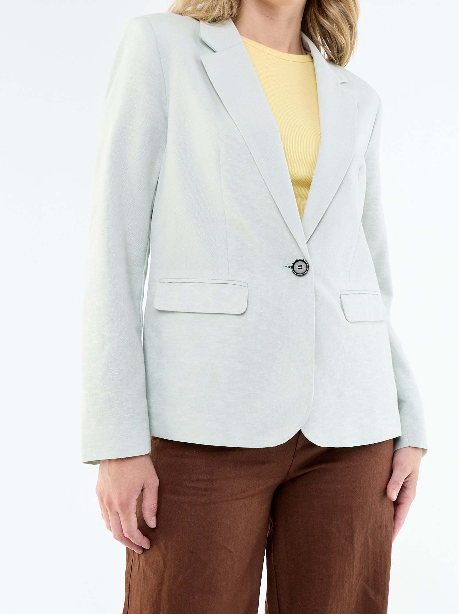 Veste blazer mi-longue - Bleu